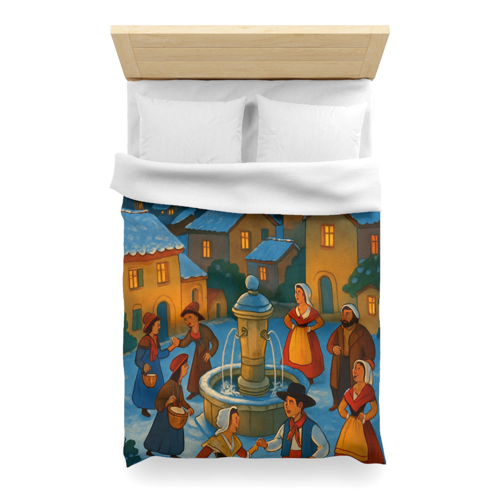 Housse de Couette Microfibre Design Artistique Moderne Décoration Chambre Confort Premium