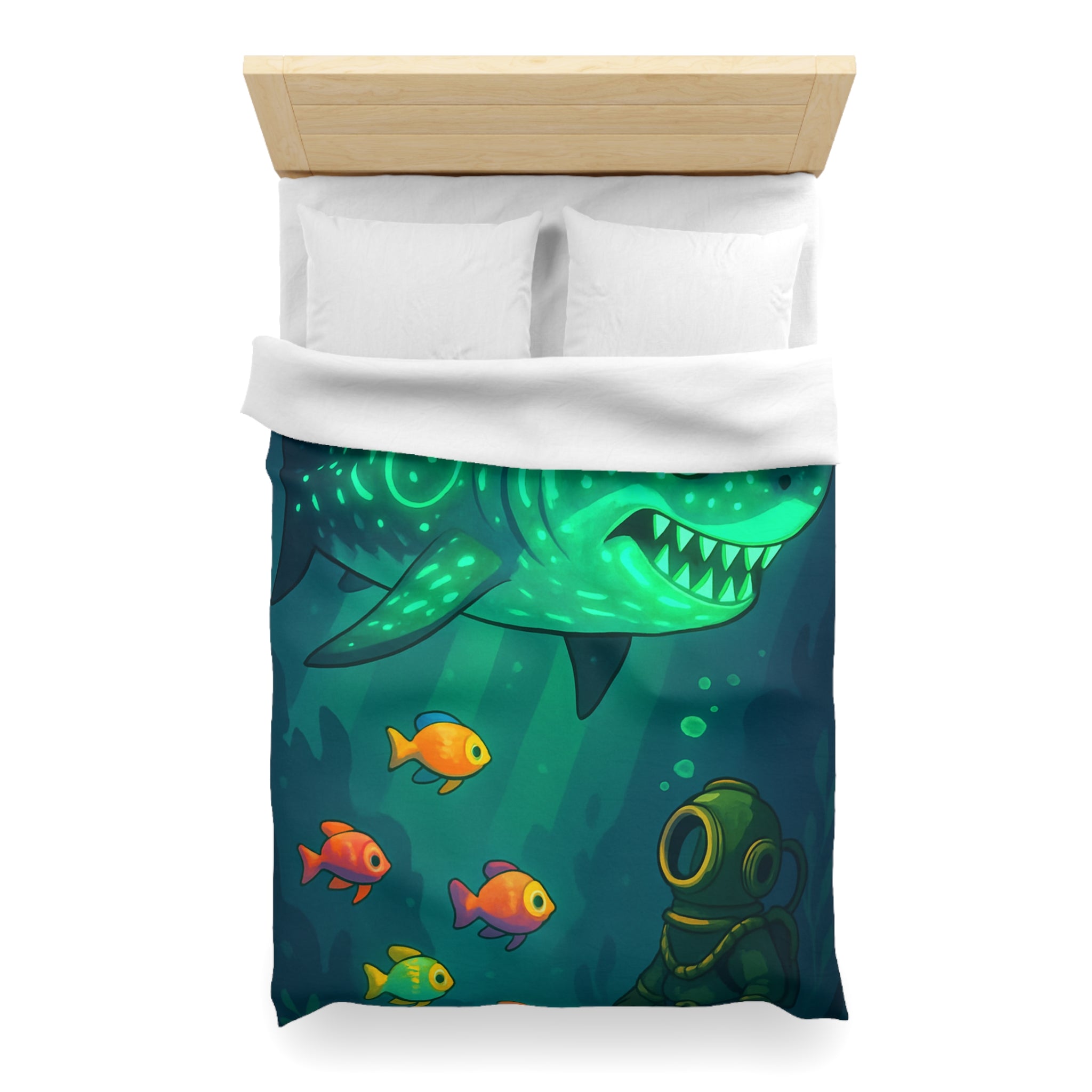 Housse de Couette Microfibre Illustration Unique Design Moderne Décoration Intérieure Raffinée