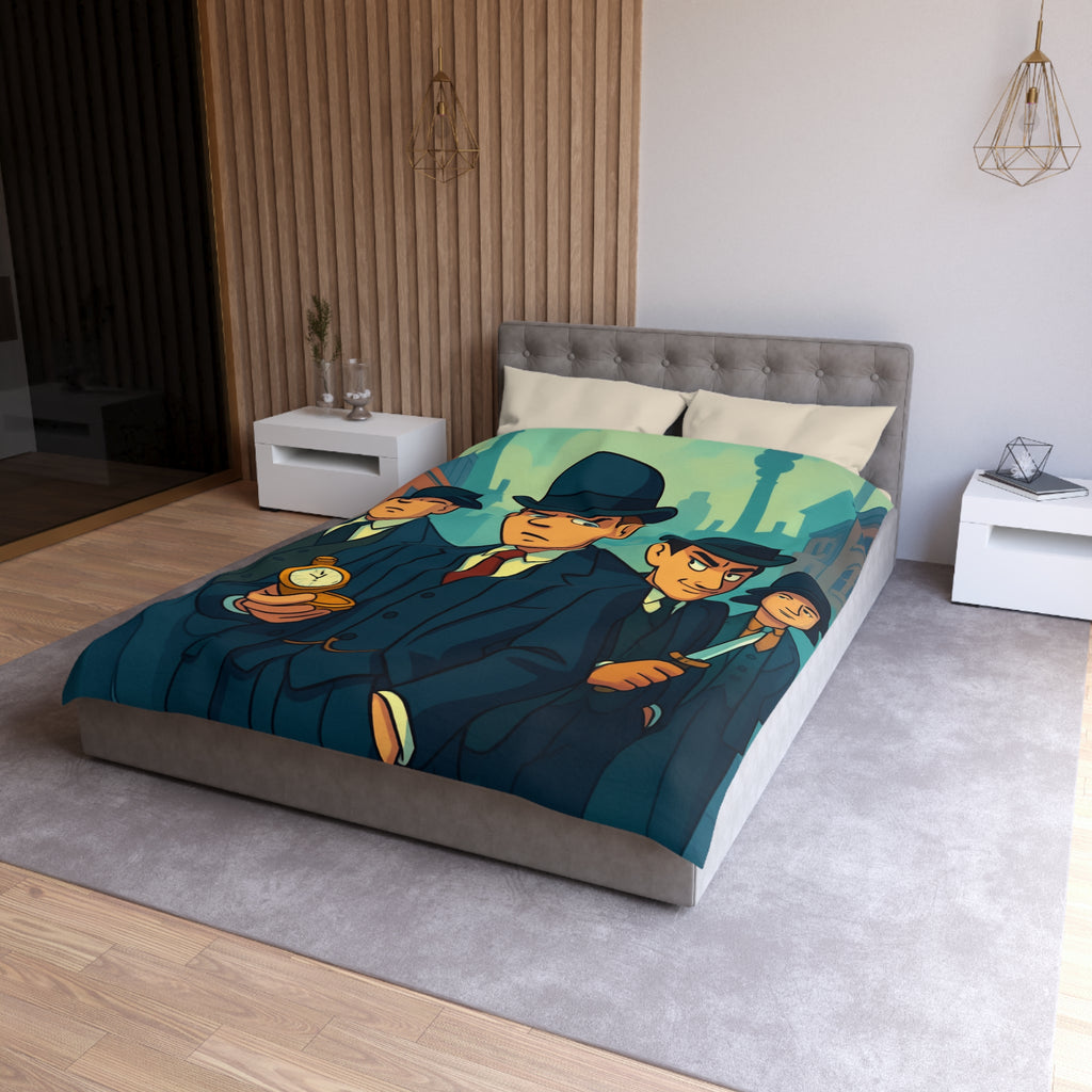 Housse de Couette Microfibre Design Artistique Moderne Décoration Chambre Confort Premium