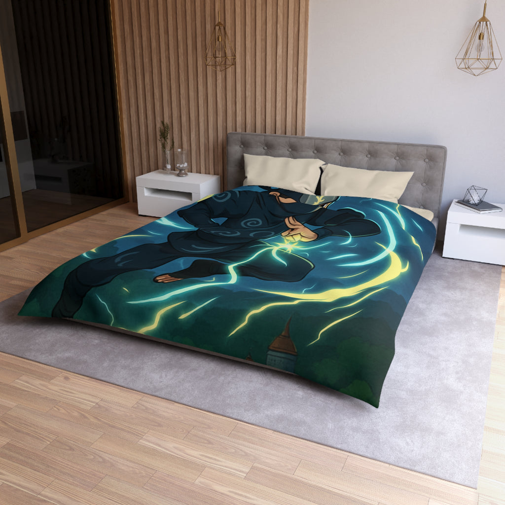 Housse de Couette Microfibre Motif Créatif Original Style Contemporain Chambre Élégante