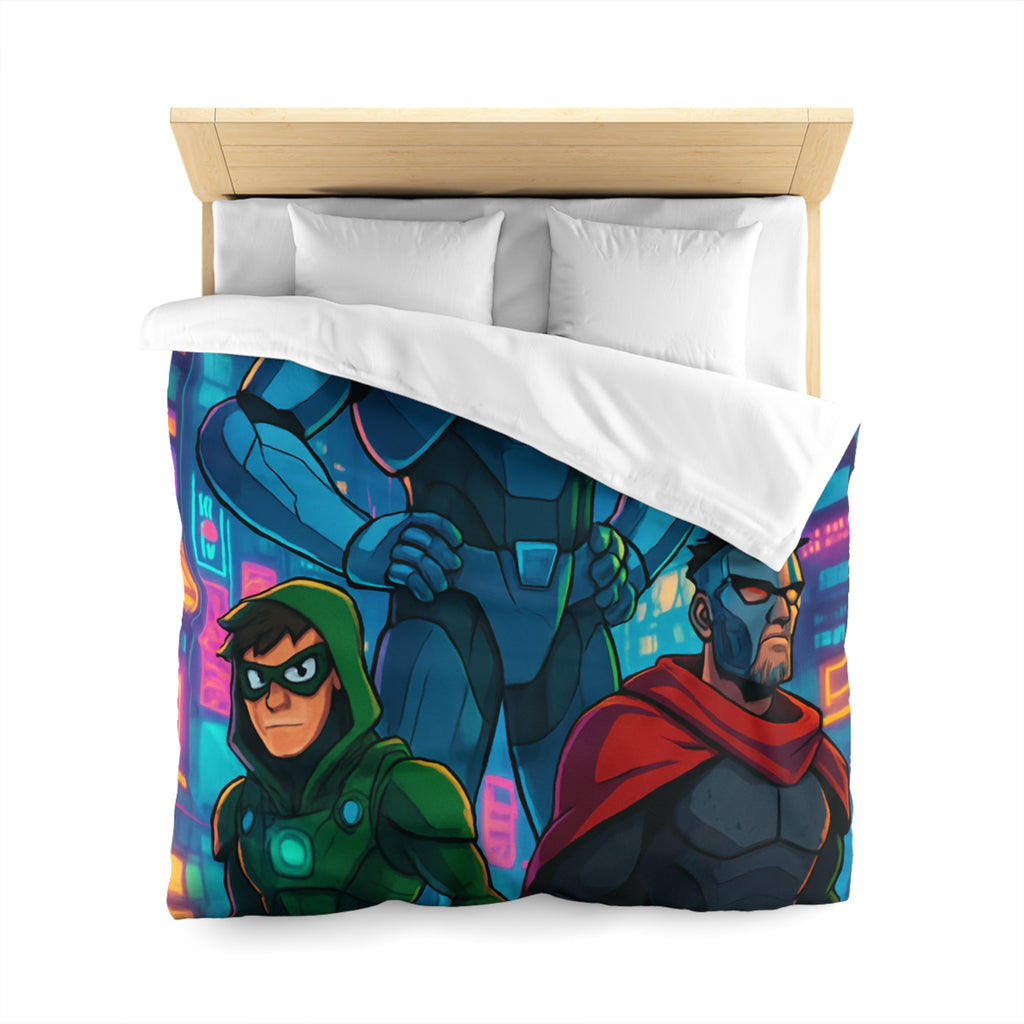 Housse de Couette Microfibre Illustration Unique Design Moderne Décoration Intérieure Raffinée