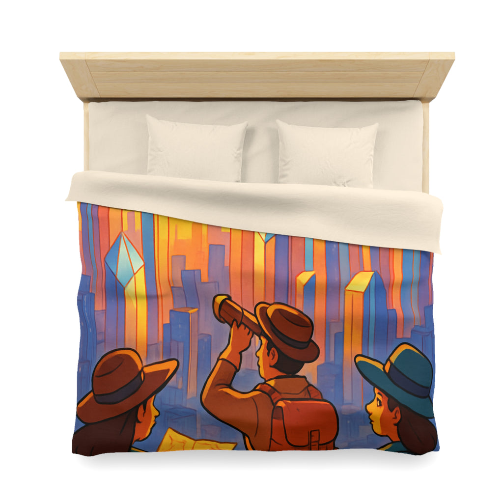 Housse de Couette Microfibre Illustration Unique Design Moderne Décoration Intérieure Raffinée