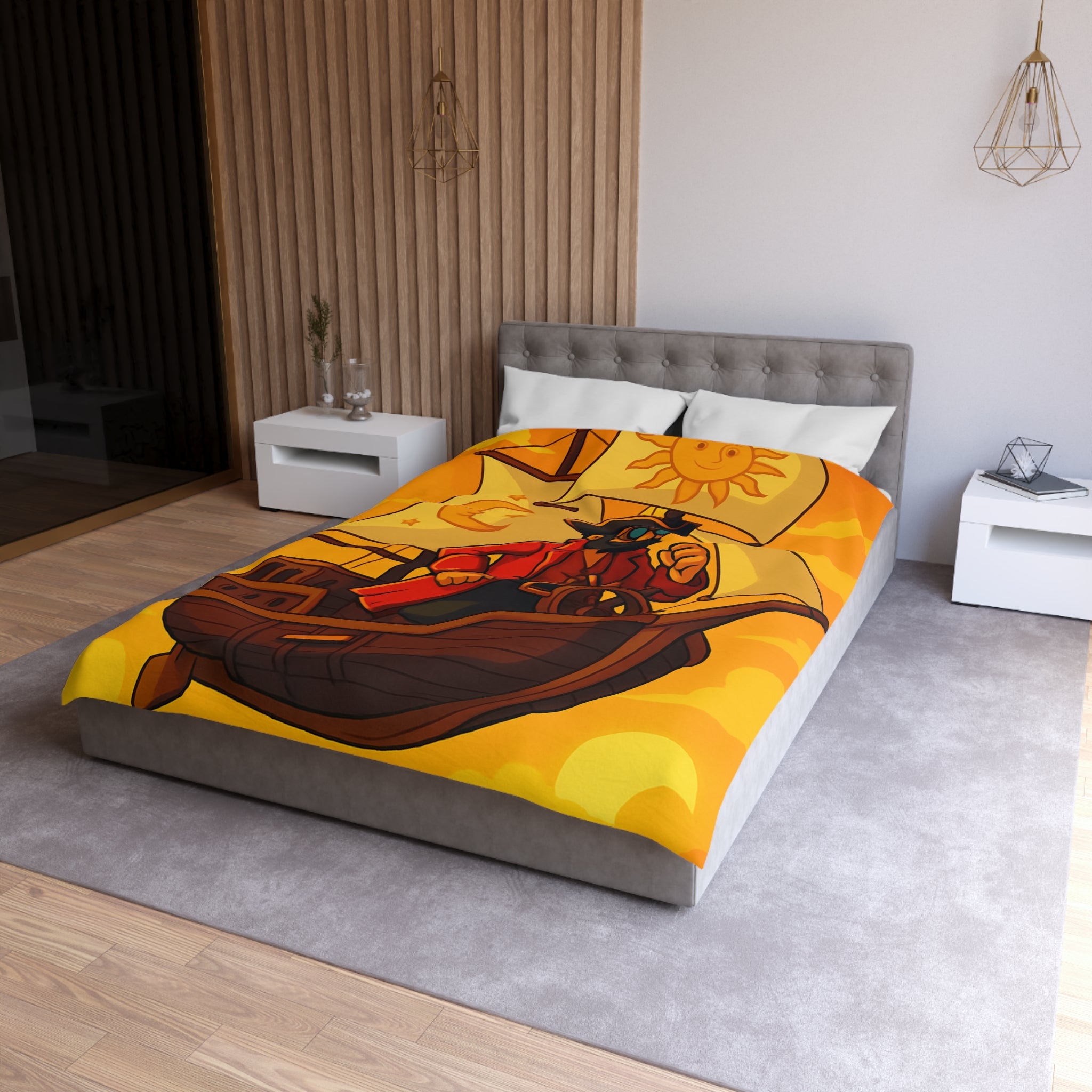 Housse de Couette Microfibre Design Artistique Moderne Décoration Chambre Confort Premium