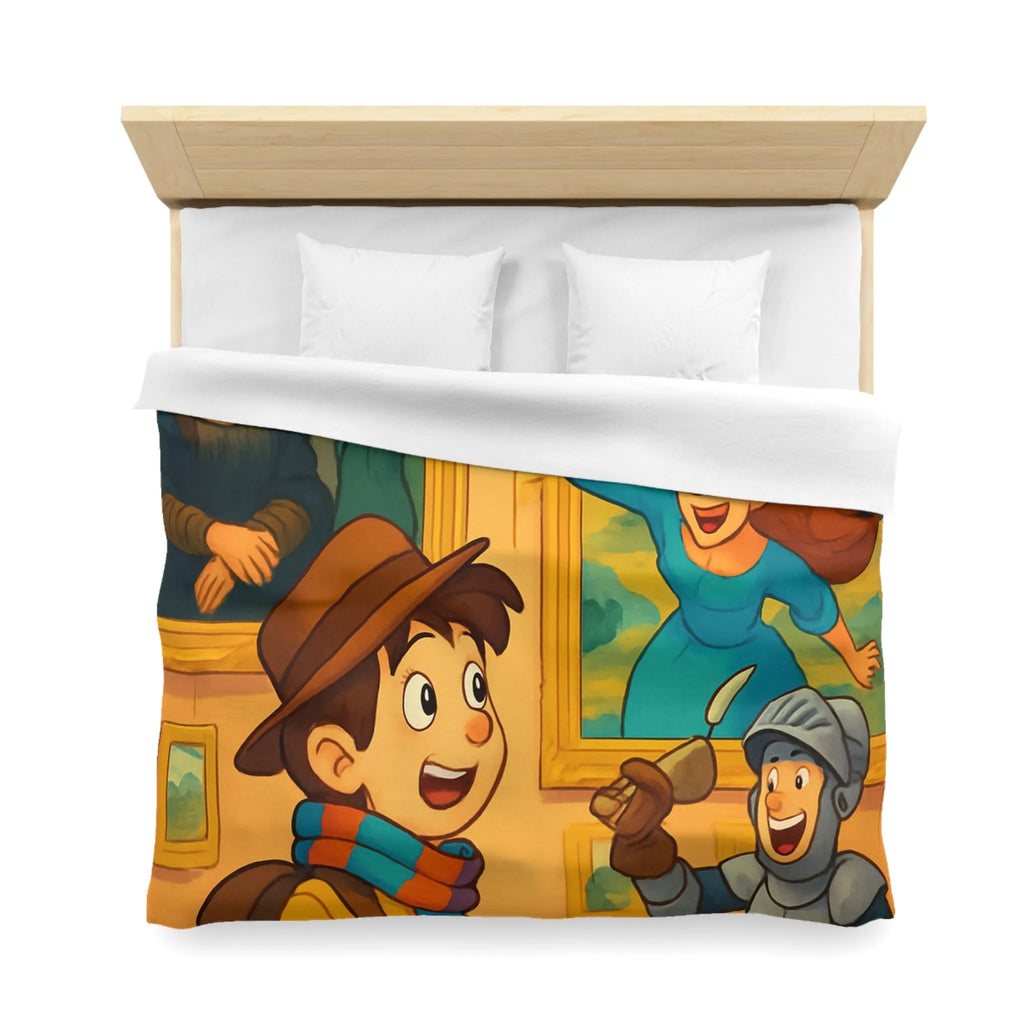 Couette Enfant Haute Qualité Motif Musée Aventure Jeux Joyeux Chevalier Éducatif Coloré