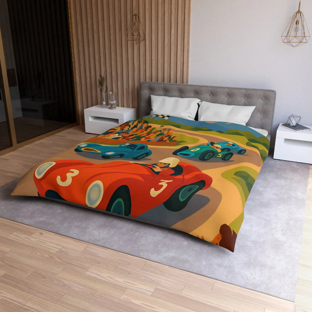 Housse de Couette Microfibre Art Graphique Contemporain Style Décoratif Chambre Tendance