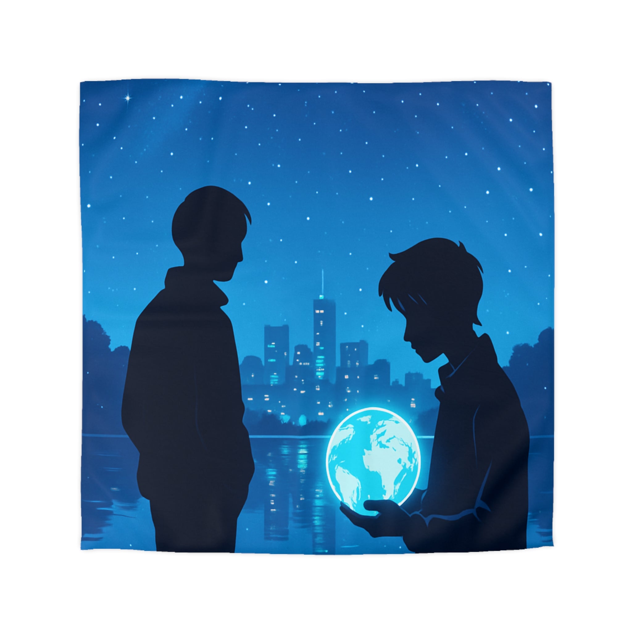 Housse de Couette Microfibre Design Artistique Moderne Décoration Chambre Confort Premium