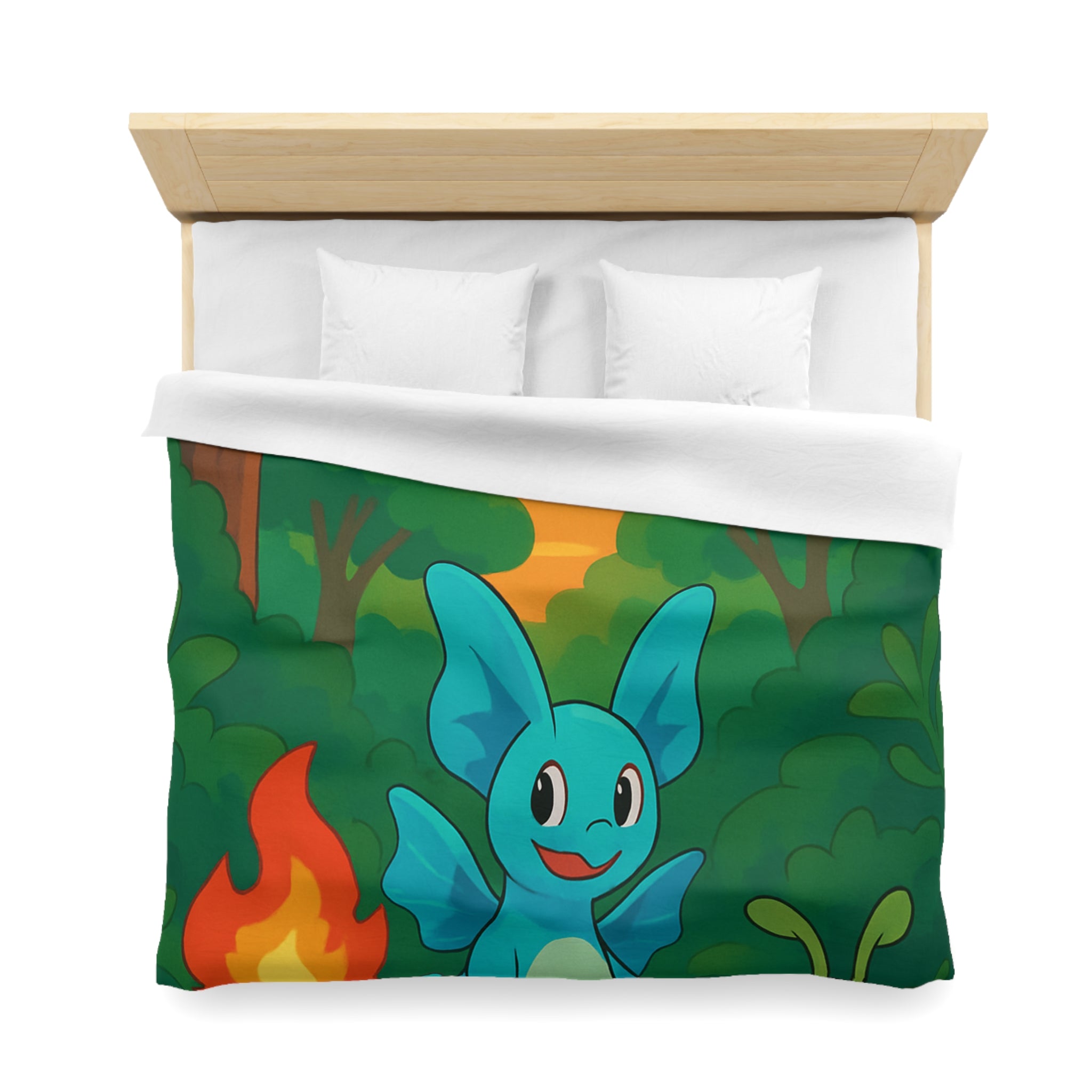 Housse de Couette Microfibre Illustration Unique Design Moderne Décoration Intérieure Raffinée