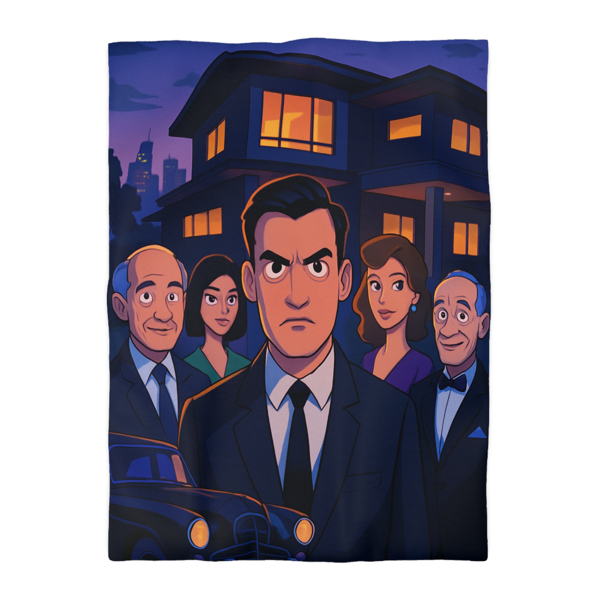 Housse de Couette Microfibre Design Artistique Moderne Décoration Chambre Confort Premium