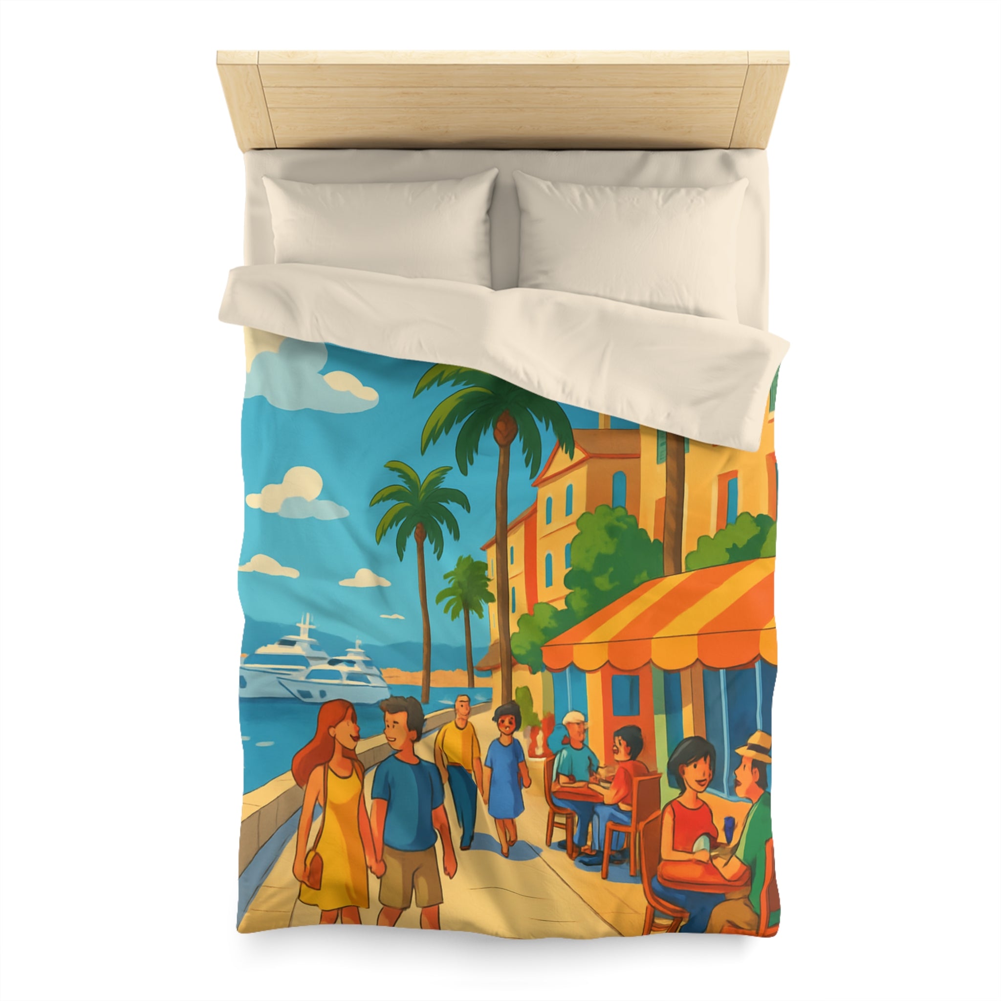 Housse de Couette Microfibre Illustration Unique Design Moderne Décoration Intérieure Raffinée