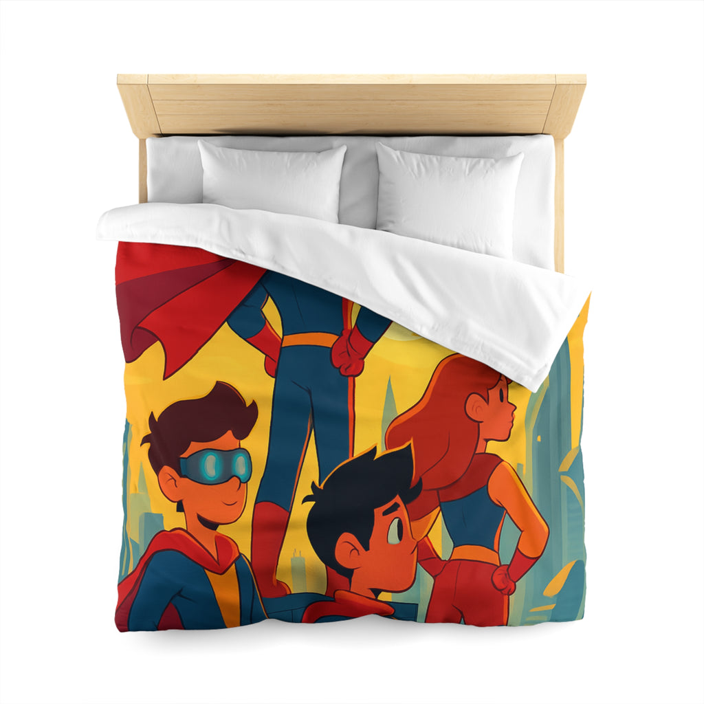 Housse de Couette Microfibre Illustration Unique Design Moderne Décoration Intérieure Raffinée