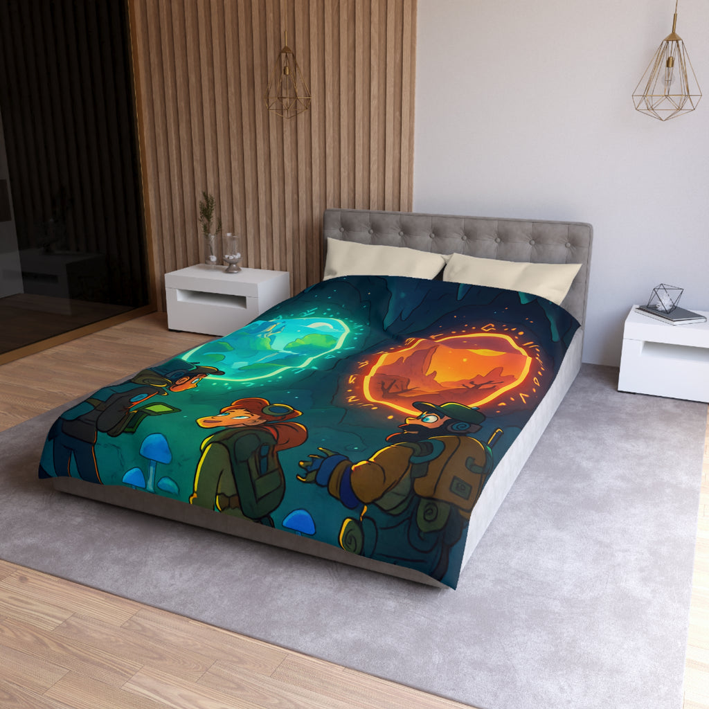 Housse de Couette Microfibre Design Artistique Moderne Décoration Chambre Confort Premium