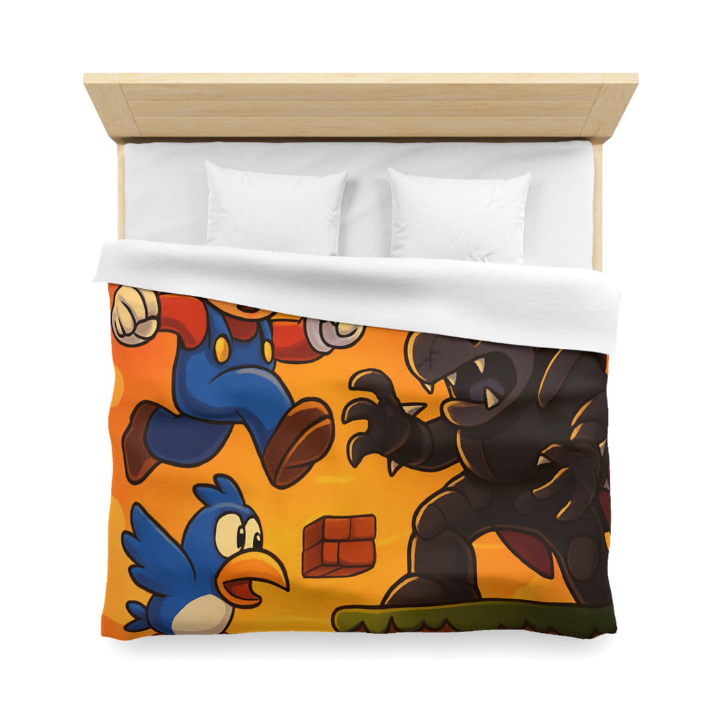 Housse de Couette Microfibre Motif Créatif Original Style Contemporain Chambre Élégante