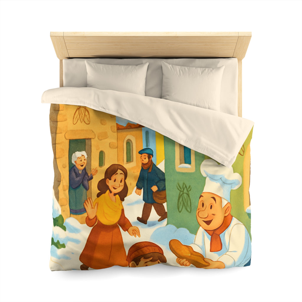 Housse de Couette Microfibre Design Artistique Moderne Décoration Chambre Confort Premium