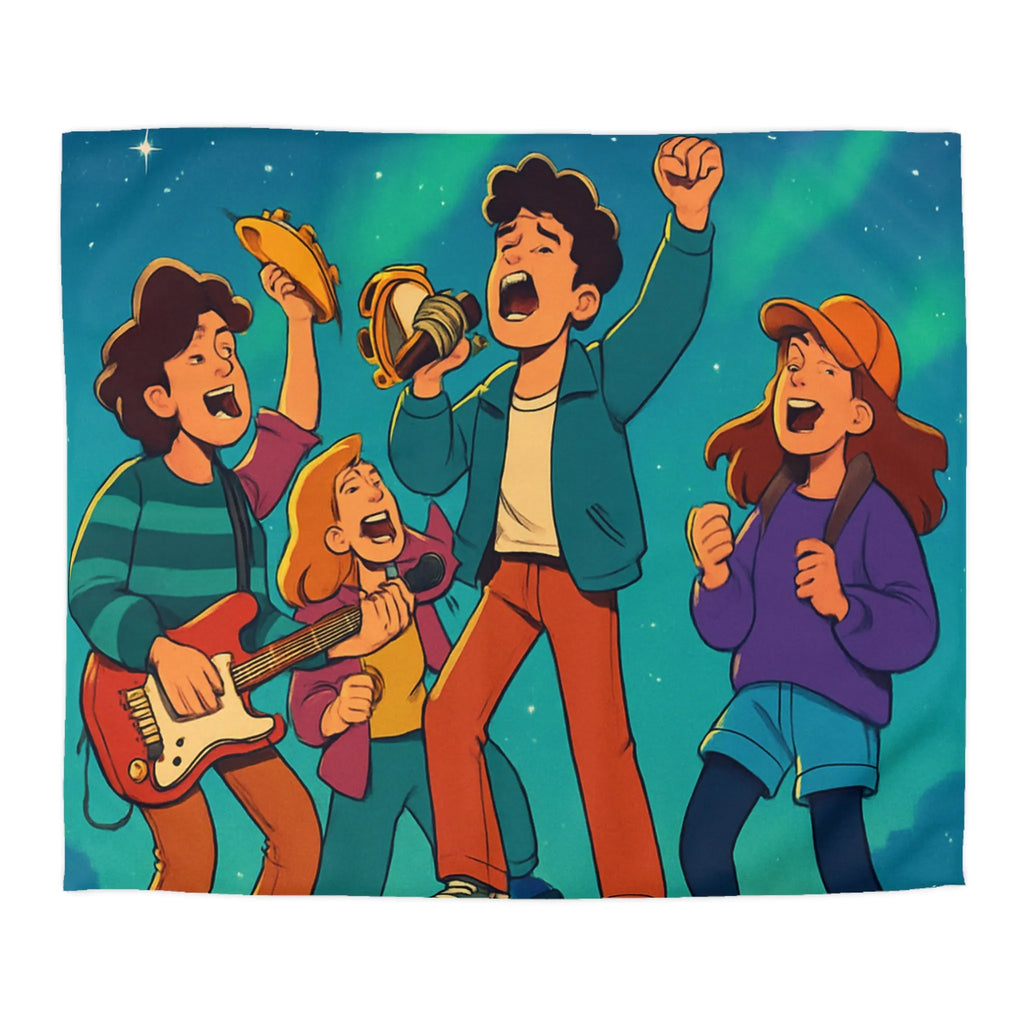 Housse de Couette Microfibre Art Graphique Contemporain Style Décoratif Chambre Tendance