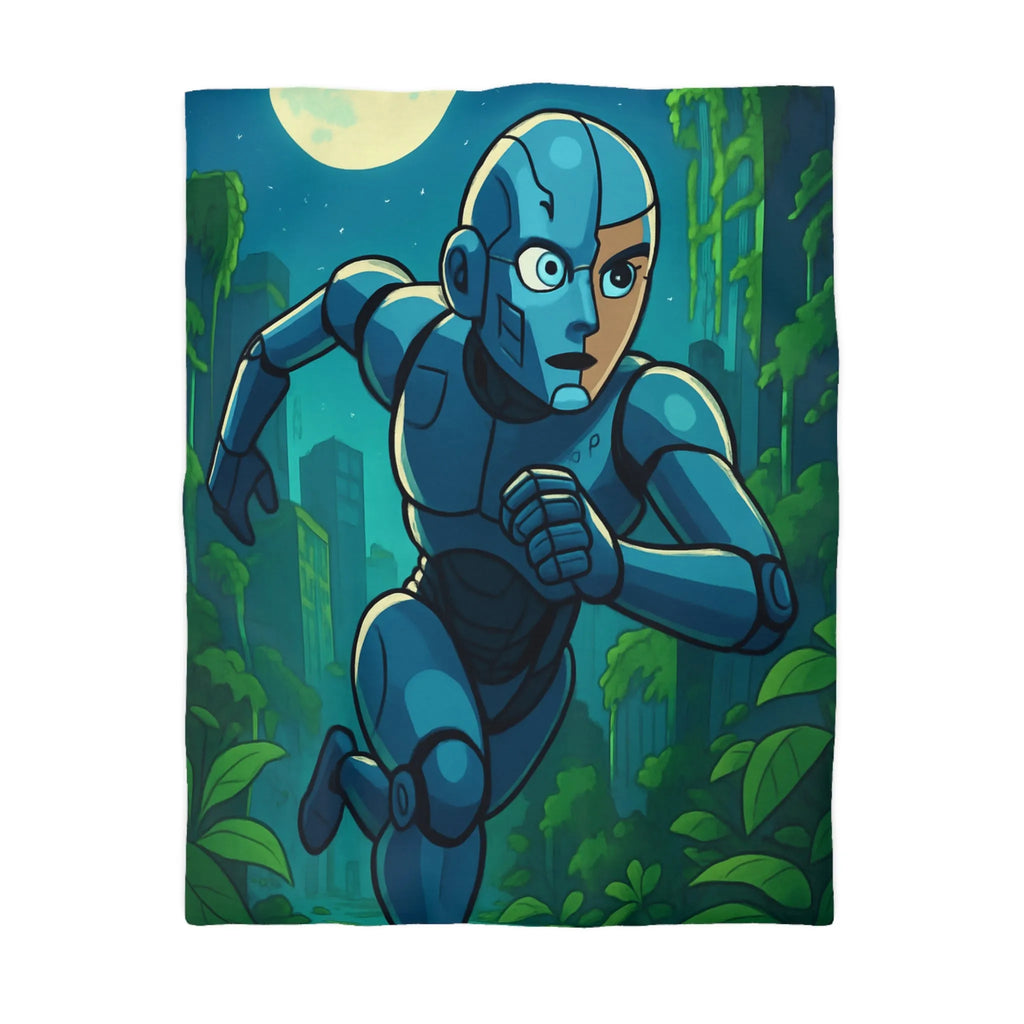 Housse de Couette Microfibre Art Graphique Contemporain Style Décoratif Chambre Tendance