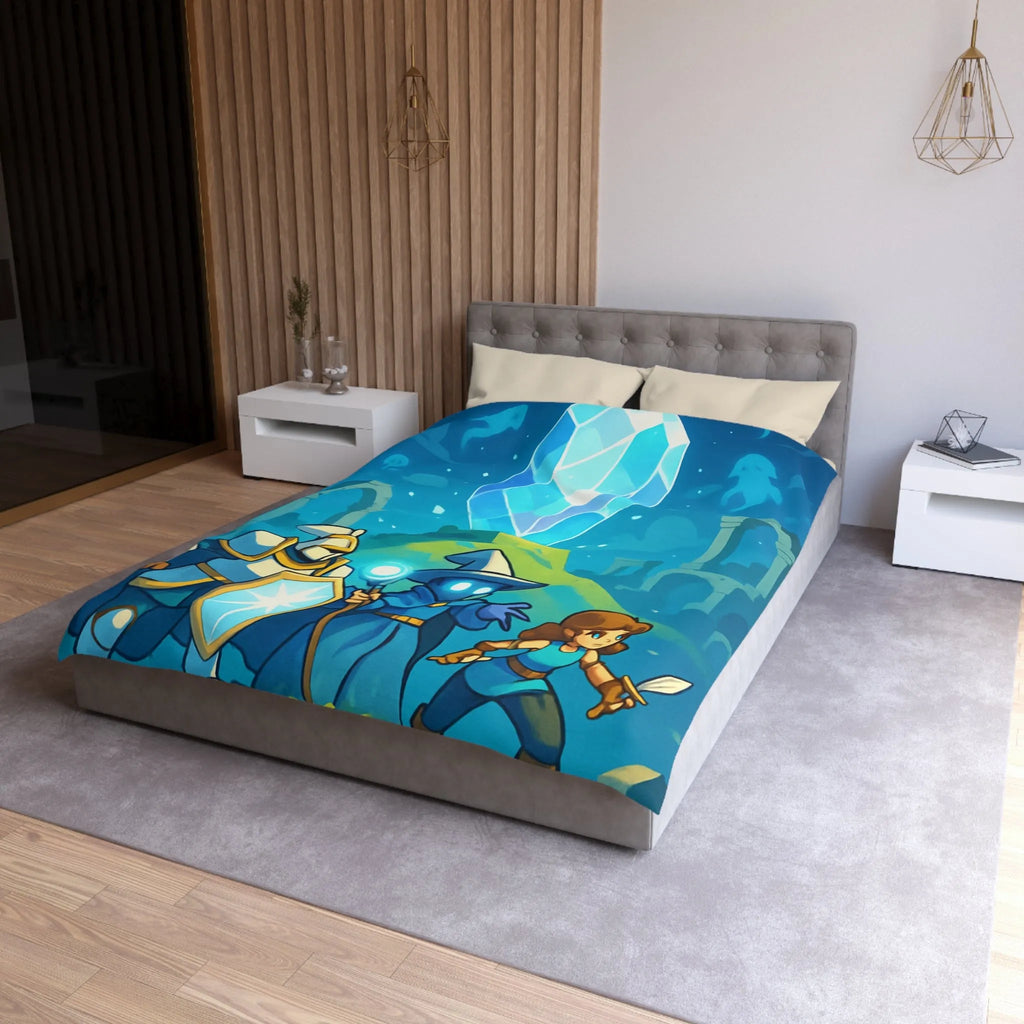 Housse de Couette Microfibre Art Graphique Contemporain Style Décoratif Chambre Tendance