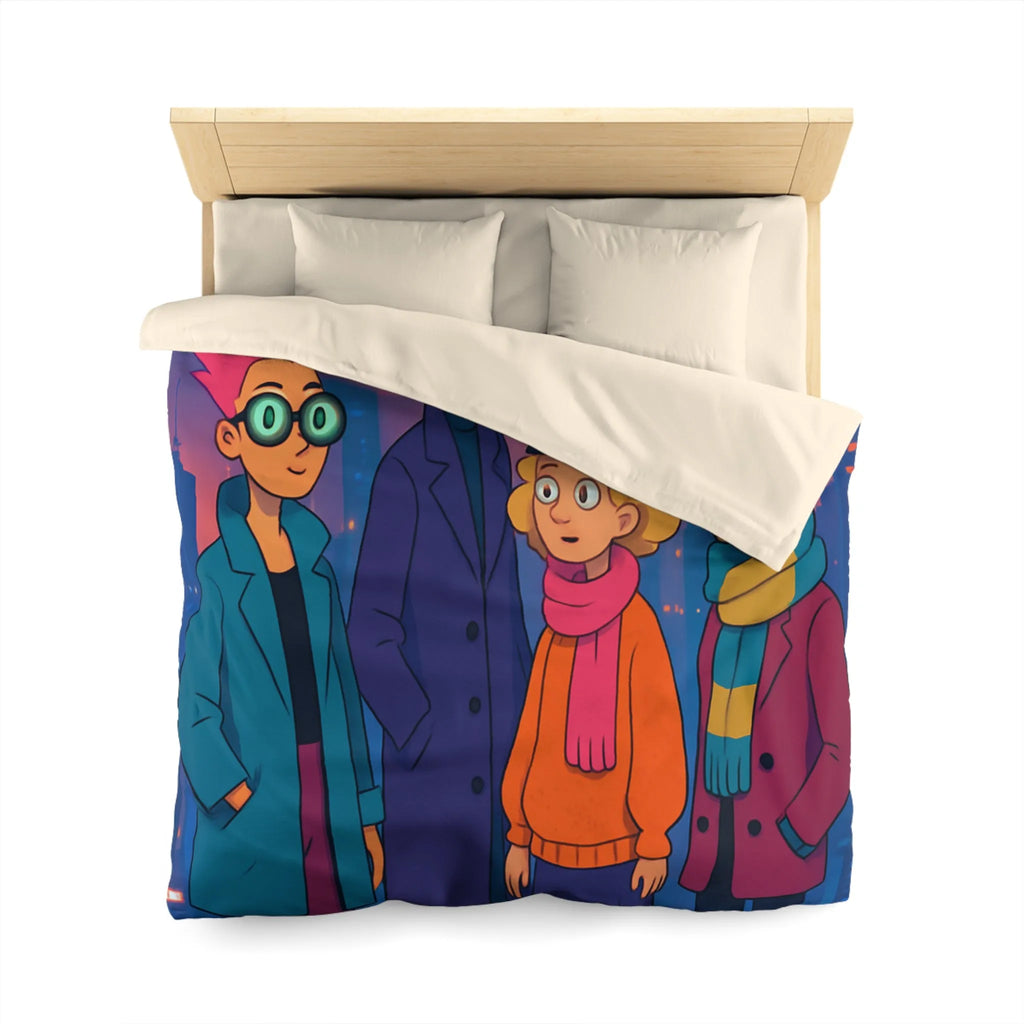 Éclat Pop Art : Style Audacieux et Couleurs Vives sur Housse de Couette Futuriste