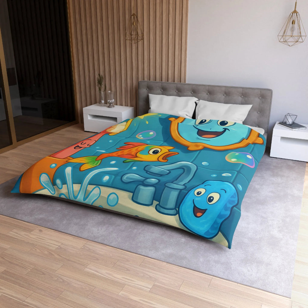 Enchantez votre chambre avec une housse de couette poisson magique et joyeux