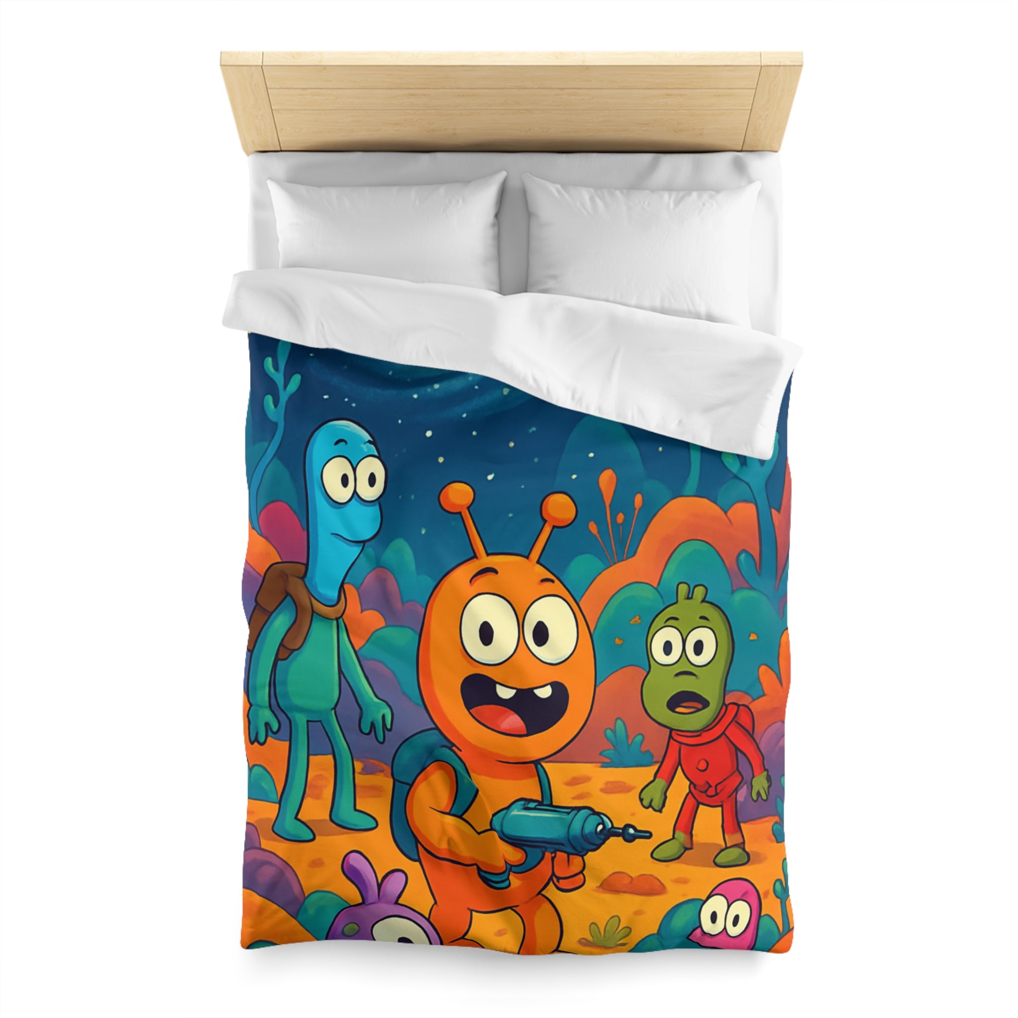 Housse de Couette Microfibre Design Artistique Moderne Décoration Chambre Confort Premium