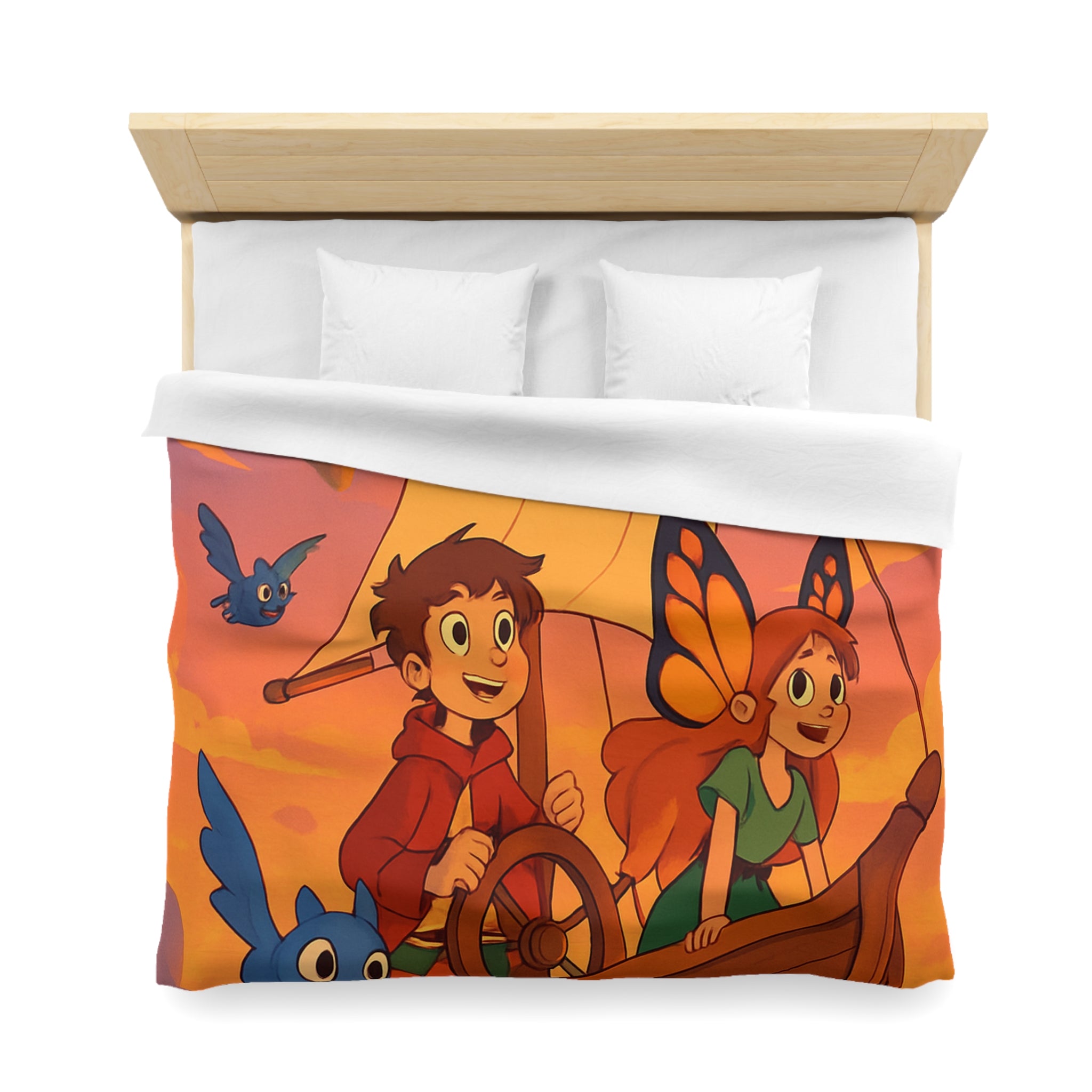 Housse de Couette Microfibre Design Artistique Moderne Décoration Chambre Confort Premium