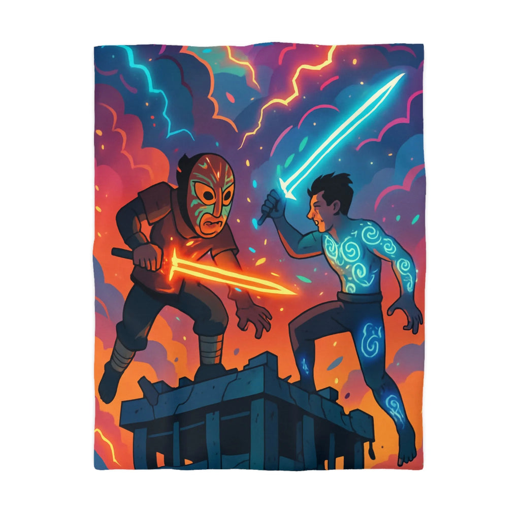 Housse de Couette Microfibre Art Graphique Contemporain Style Décoratif Chambre Tendance