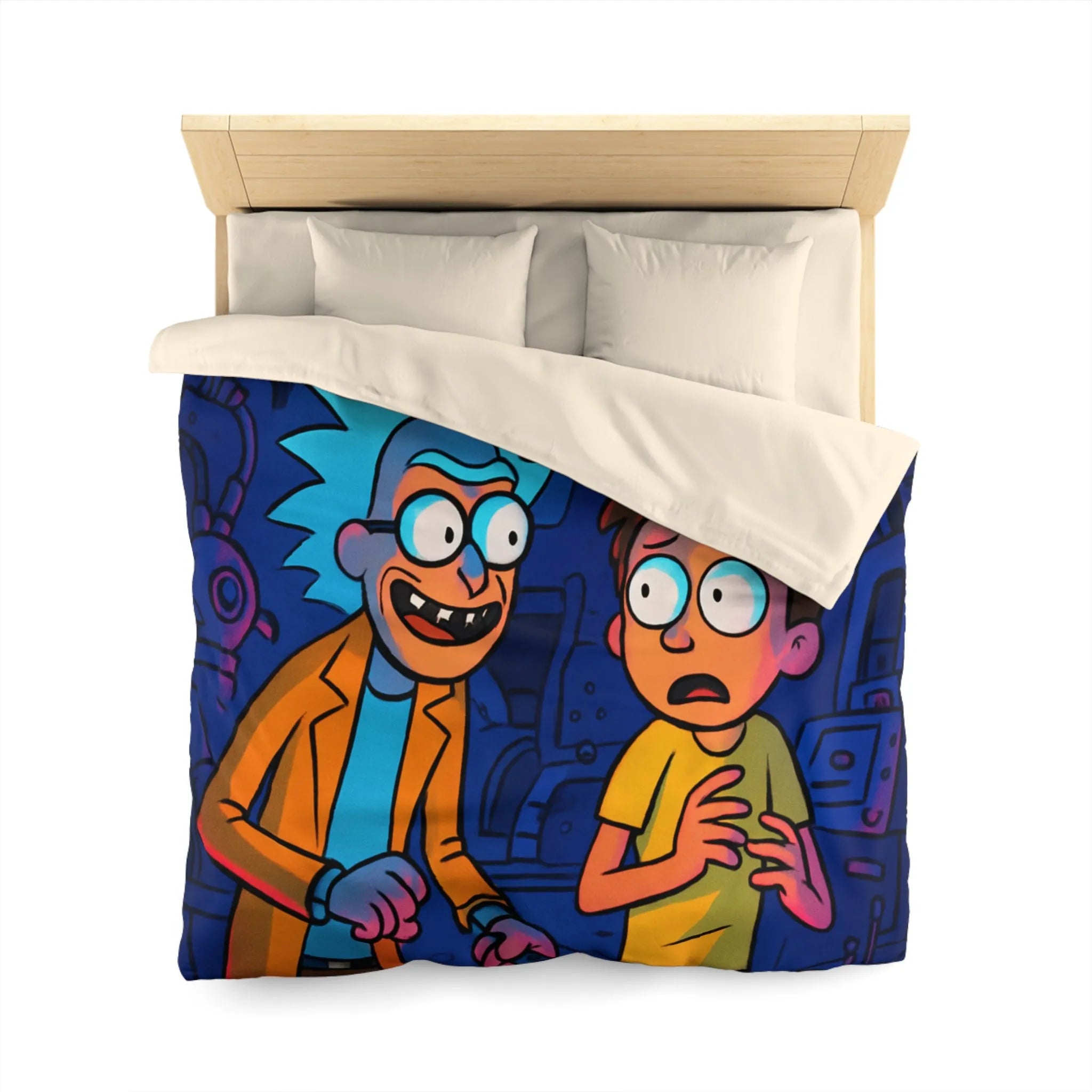 Housse de Couette Microfibre Art Graphique Contemporain Style Décoratif Chambre Tendance