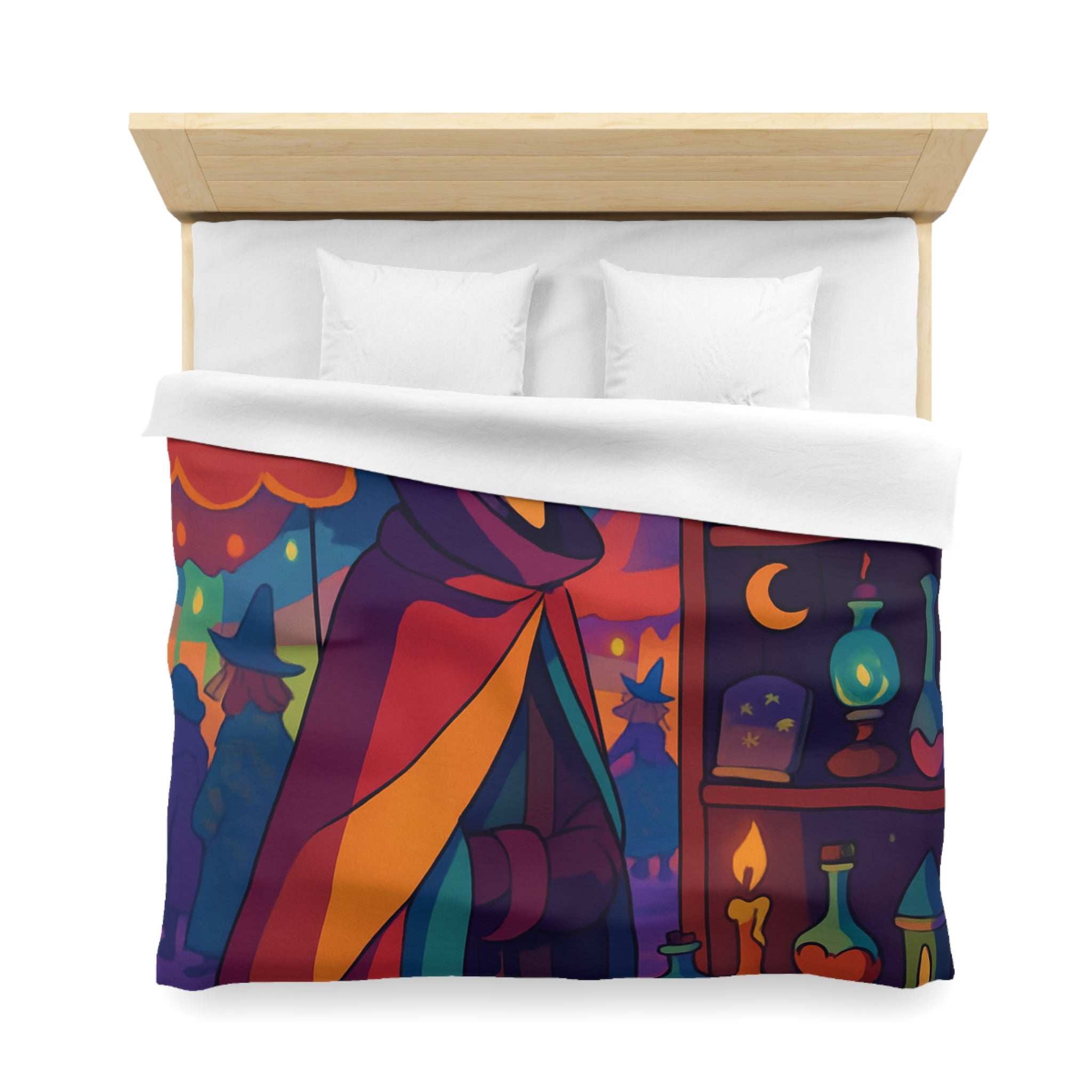 Housse de Couette Microfibre Motif Créatif Original Style Contemporain Chambre Élégante