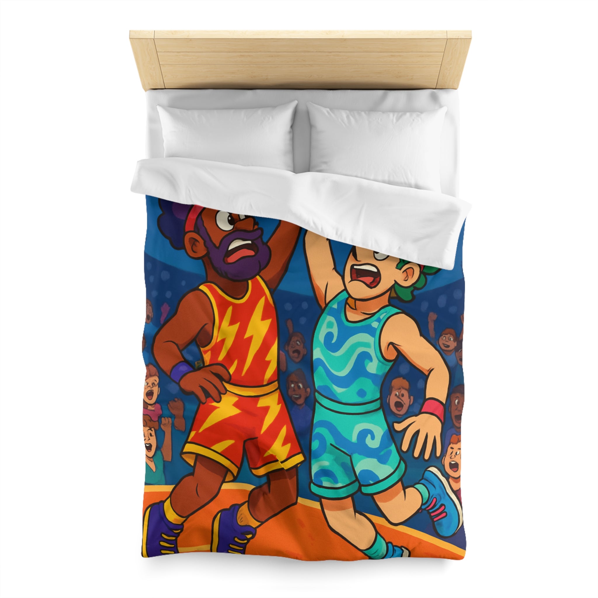 Housse de Couette Microfibre Illustration Unique Design Moderne Décoration Intérieure Raffinée