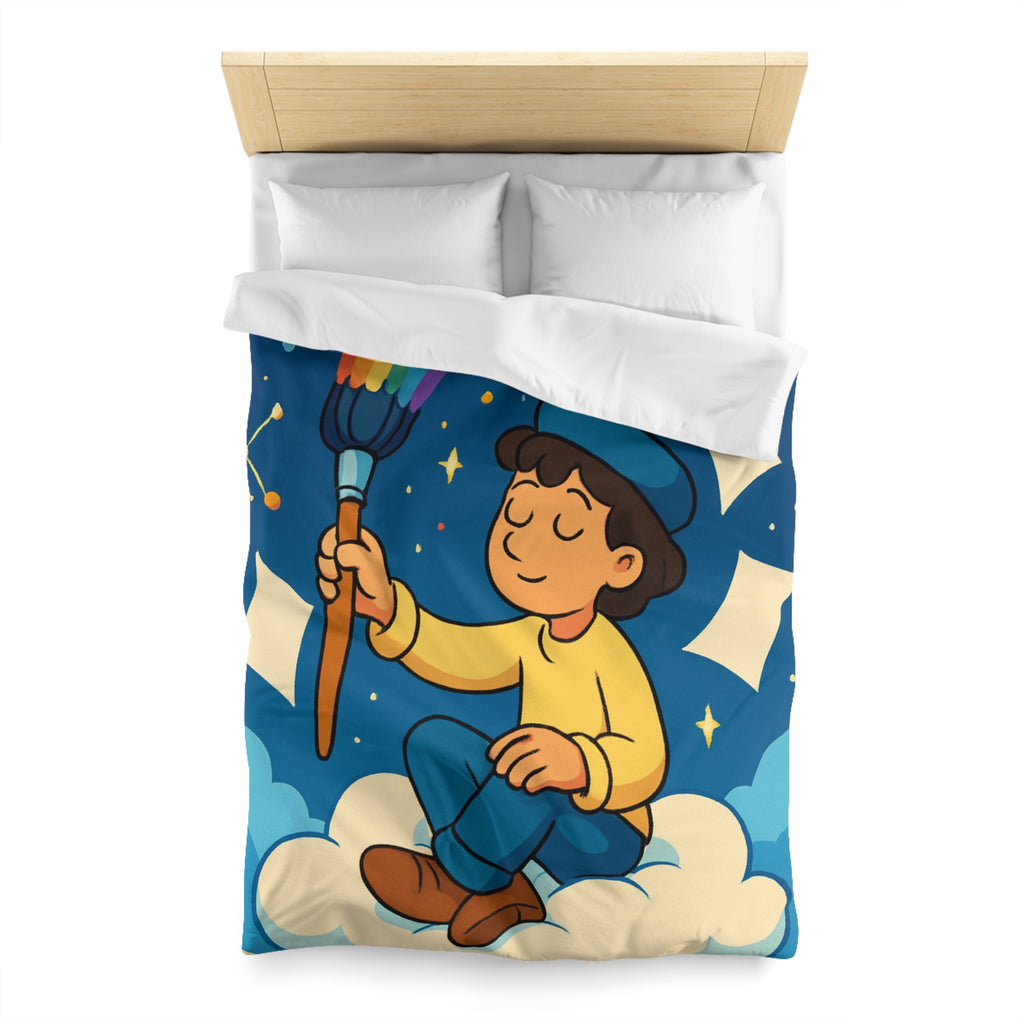 Housse de Couette Microfibre Illustration Unique Design Moderne Décoration Intérieure Raffinée