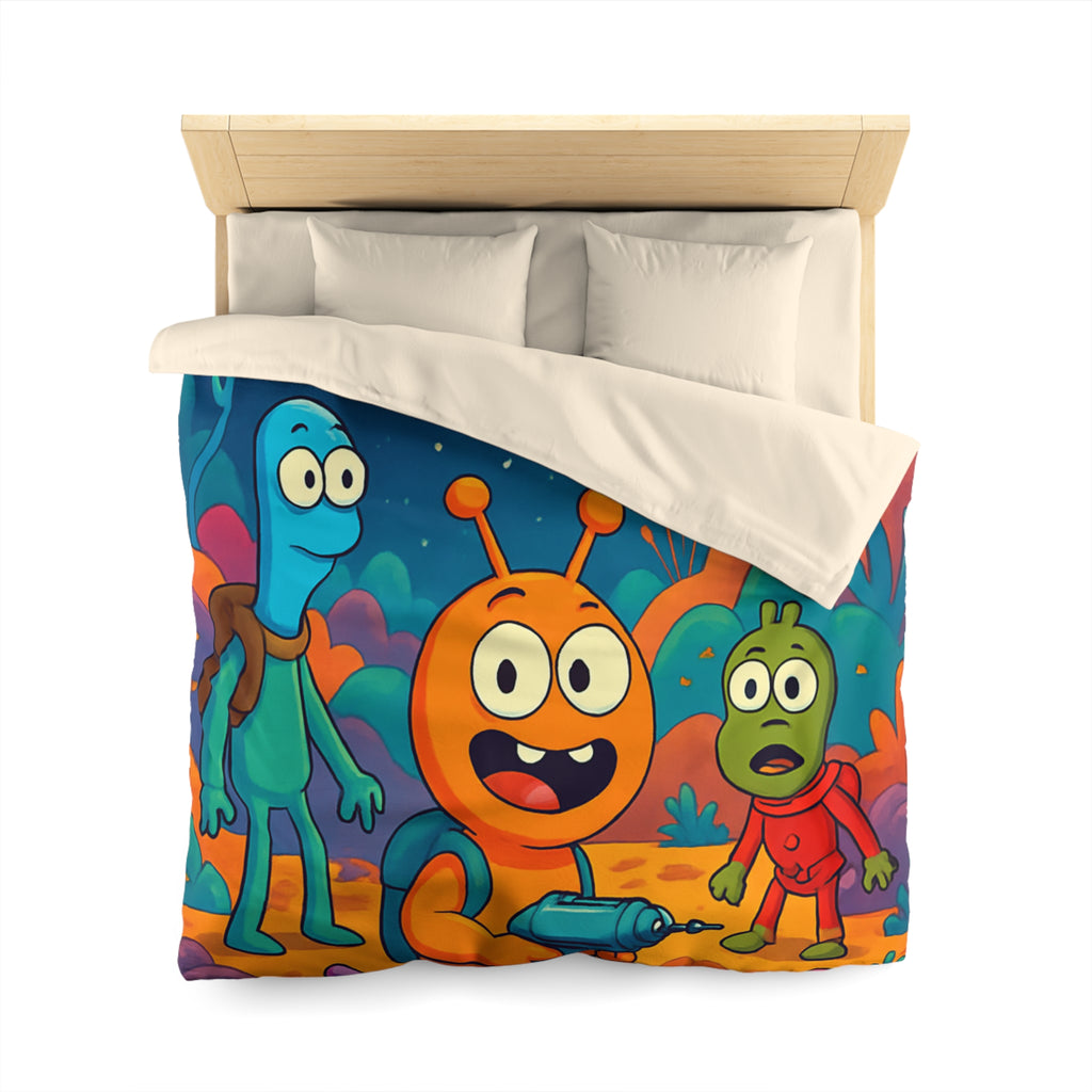 Housse de Couette Microfibre Design Artistique Moderne Décoration Chambre Confort Premium