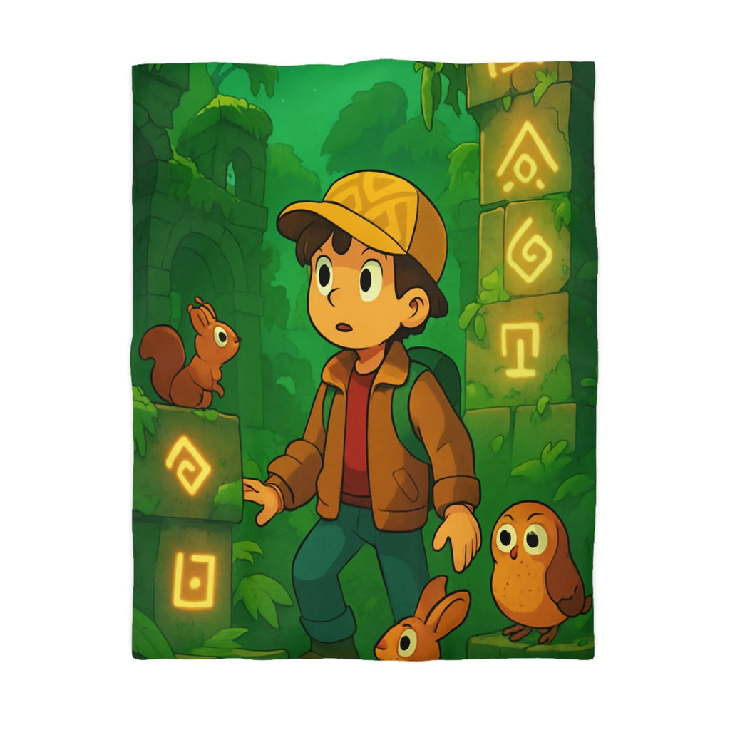 Enchantez Votre Chambre avec une Housse Forêt Mystérieuse et Animaux Curieux Enfants