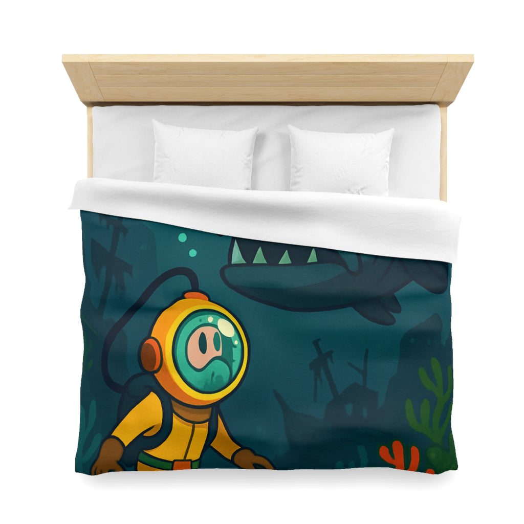 Housse de Couette Microfibre Motif Créatif Original Style Contemporain Chambre Élégante