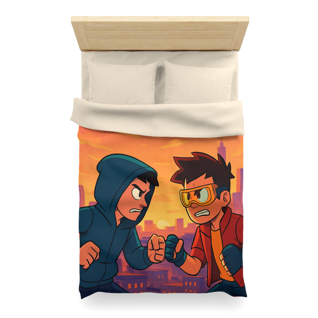 Housse de Couette Microfibre Design Artistique Moderne Décoration Chambre Confort Premium