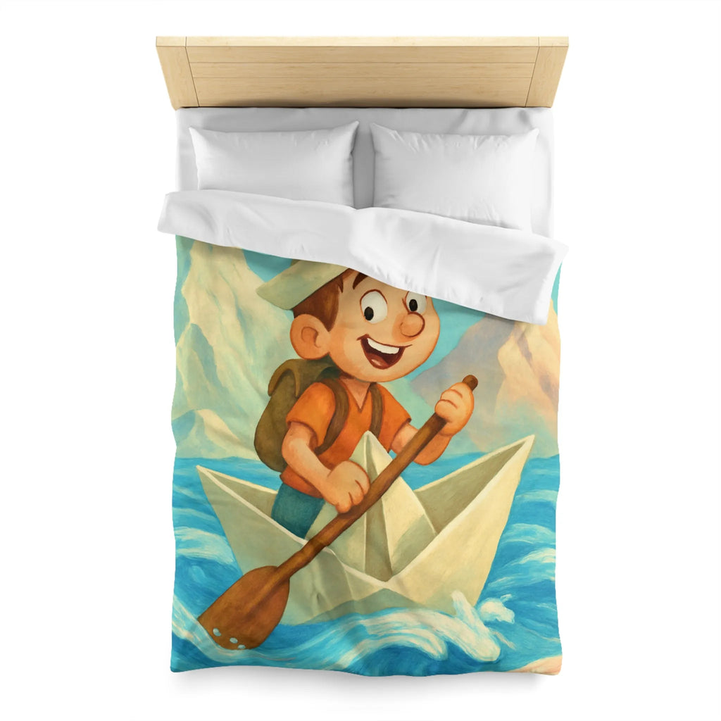 Housse de Couette Microfibre Art Graphique Contemporain Style Décoratif Chambre Tendance