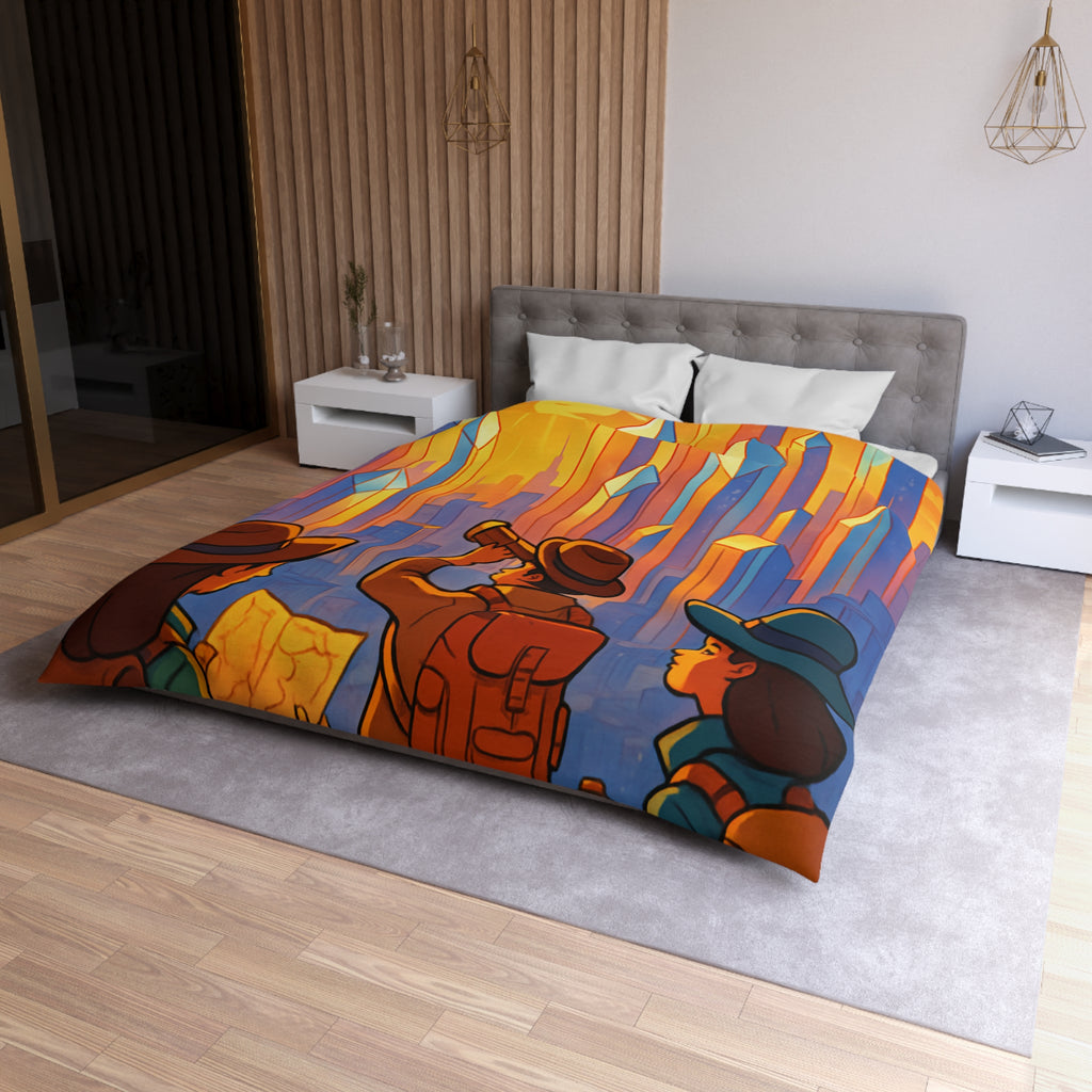 Housse de Couette Microfibre Illustration Unique Design Moderne Décoration Intérieure Raffinée