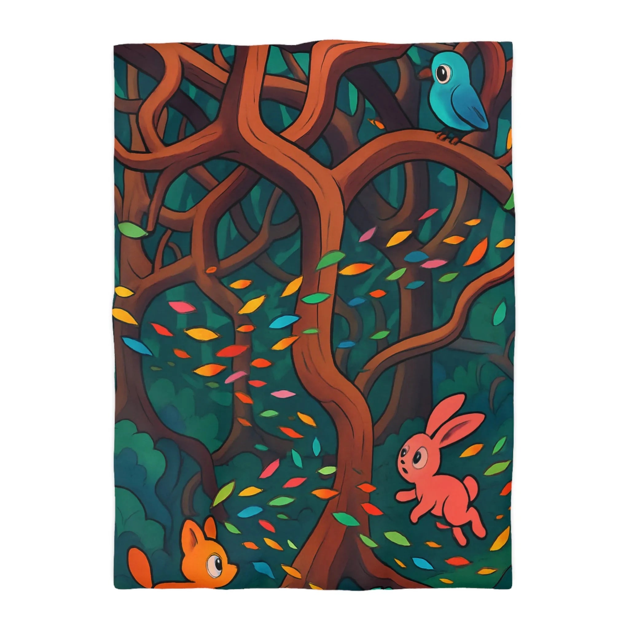 Enchantez Votre Espace avec une Housse de Couette Animaux et Forêt Colorée