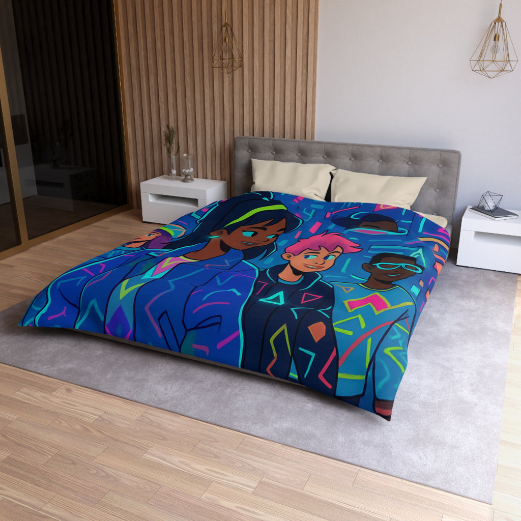 Housse de Couette Microfibre Illustration Unique Design Moderne Décoration Intérieure Raffinée