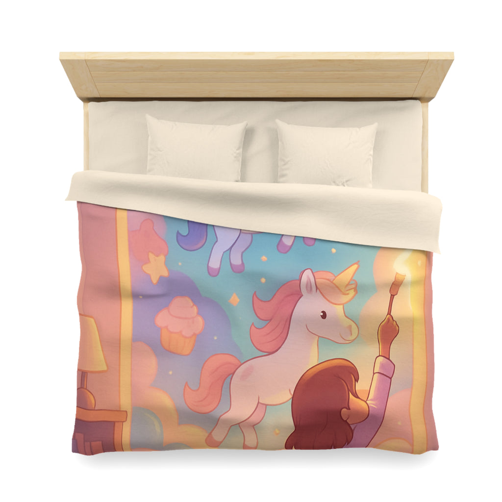 Housse de Couette Microfibre Design Artistique Moderne Décoration Chambre Confort Premium