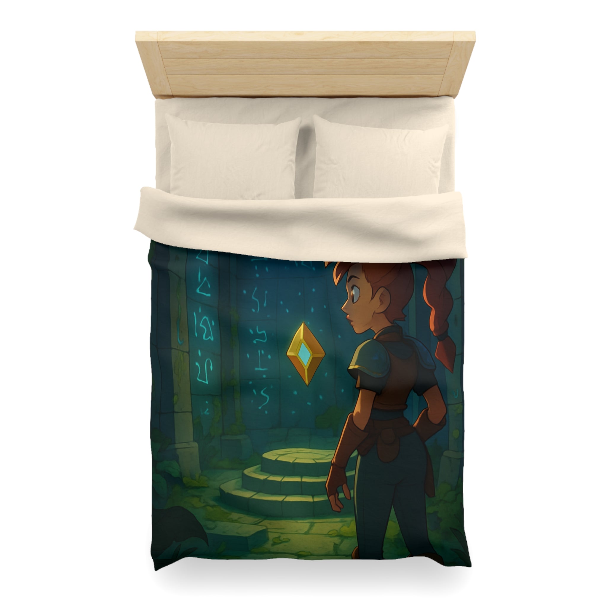 Housse de Couette Microfibre Design Artistique Moderne Décoration Chambre Confort Premium