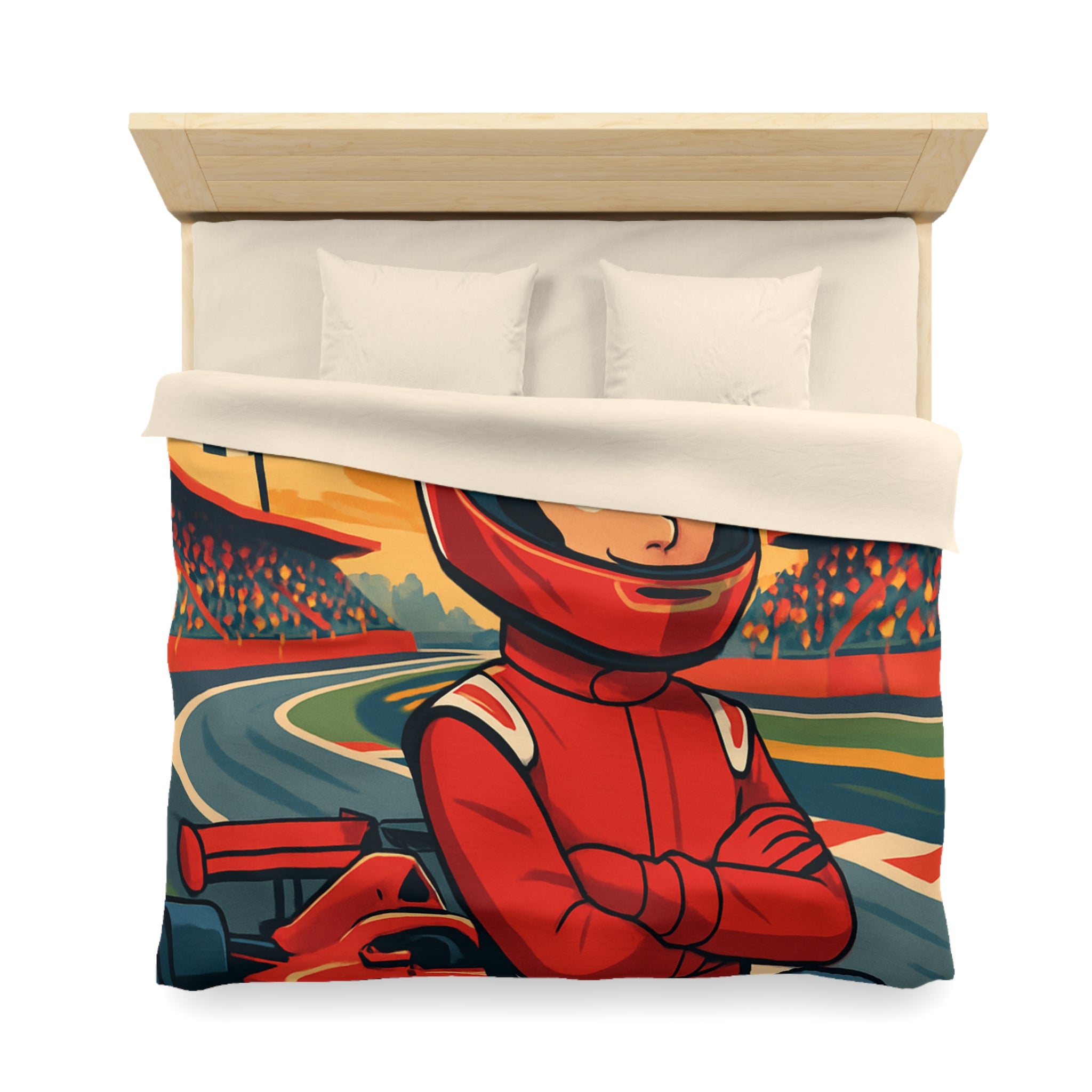 Housse de Couette Microfibre Illustration Unique Design Moderne Décoration Intérieure Raffinée