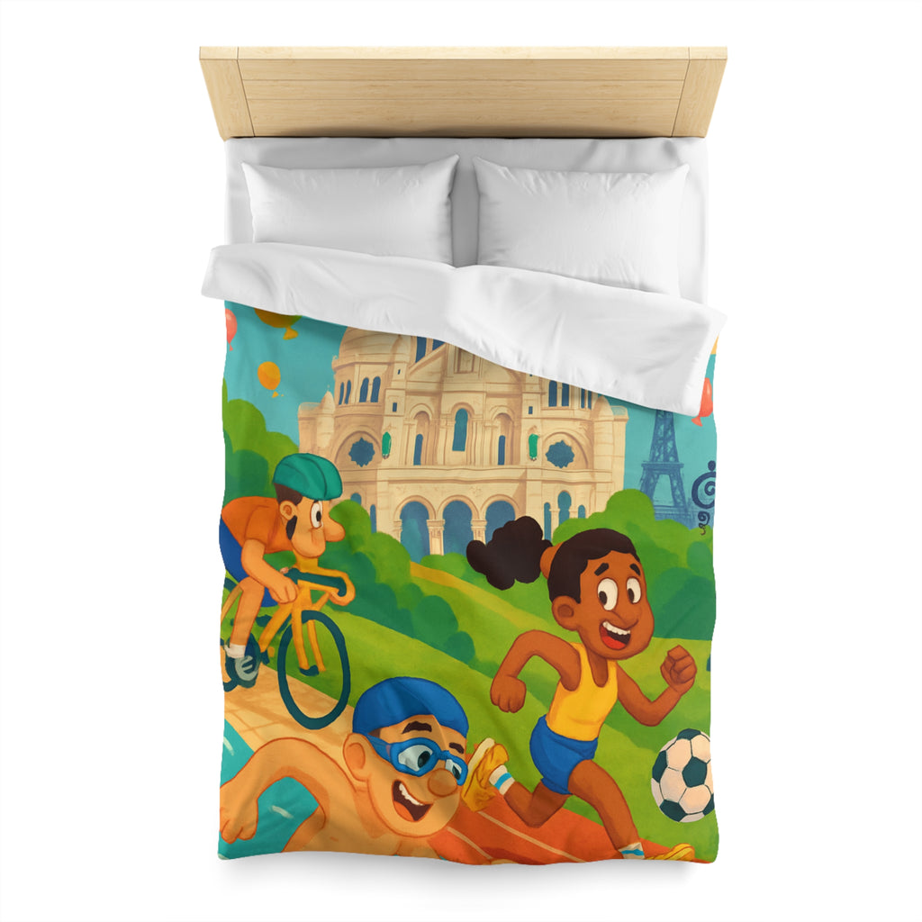 Housse de Couette Microfibre Illustration Unique Design Moderne Décoration Intérieure Raffinée