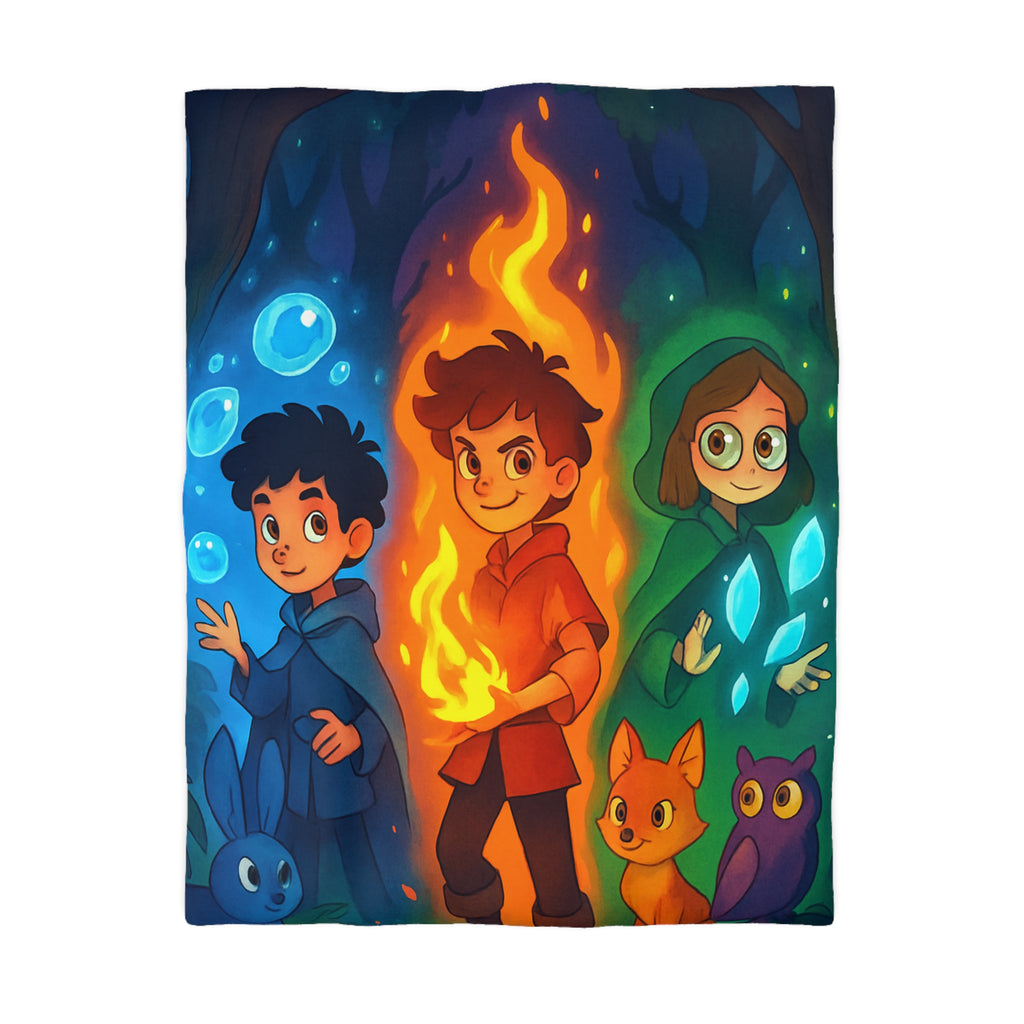 Housse de Couette Microfibre Design Artistique Moderne Décoration Chambre Confort Premium