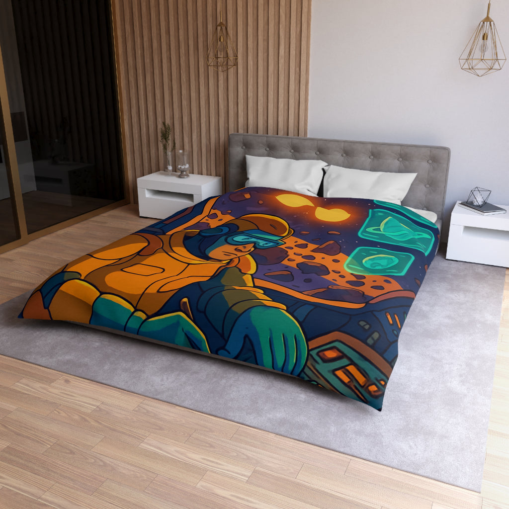 Housse de Couette Microfibre Illustration Unique Design Moderne Décoration Intérieure Raffinée