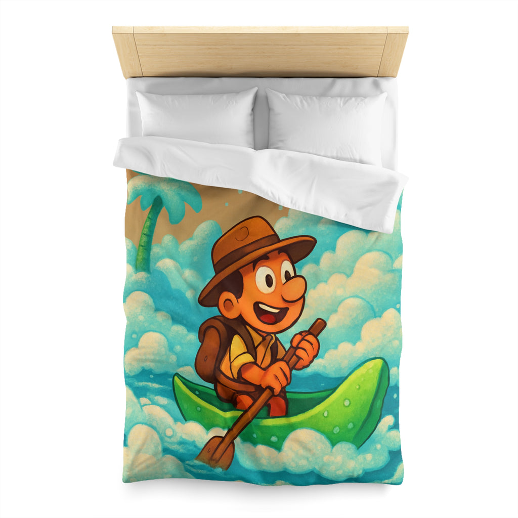 Housse de Couette Microfibre Motif Créatif Original Style Contemporain Chambre Élégante