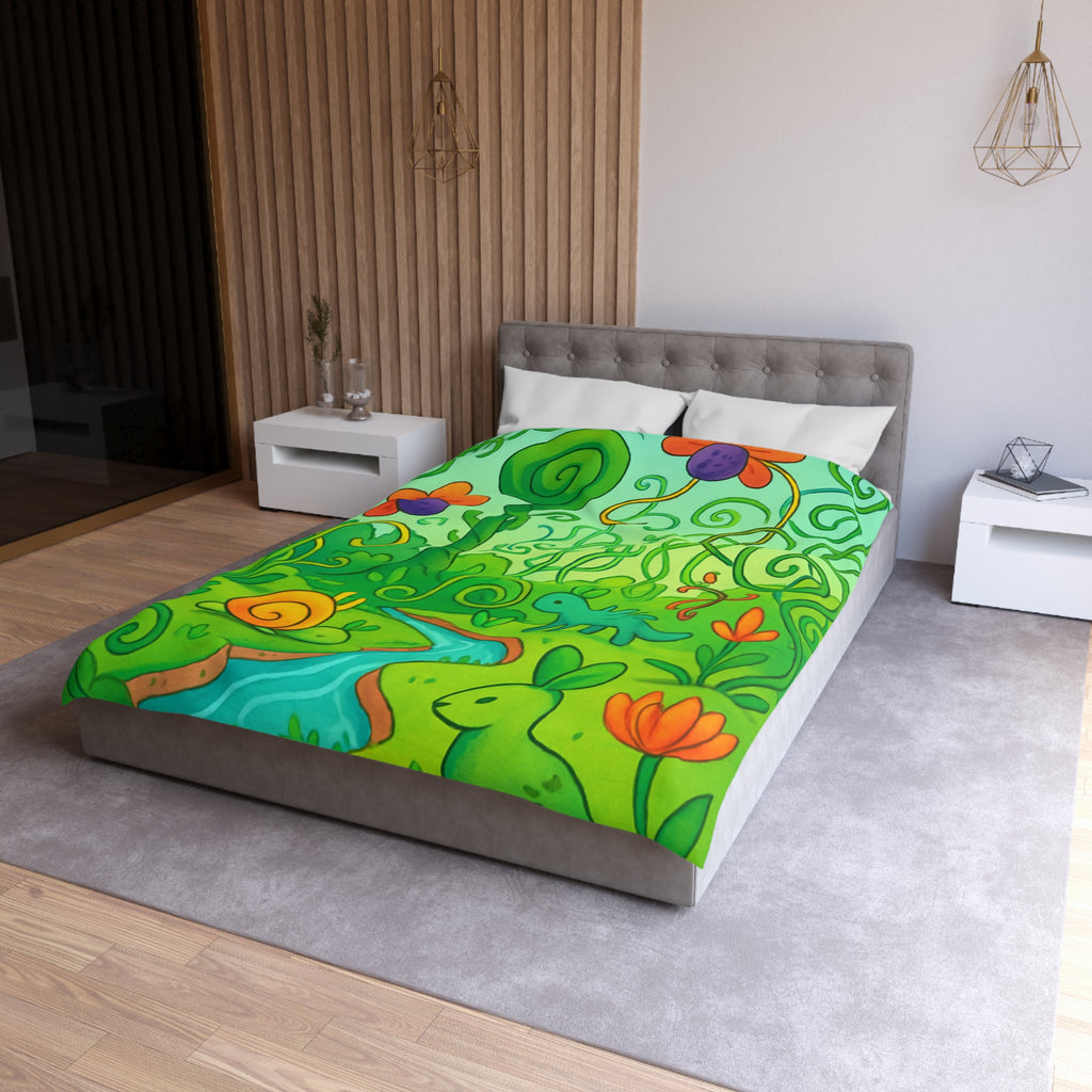 Housse de Couette Microfibre Design Artistique Moderne Décoration Chambre Confort Premium