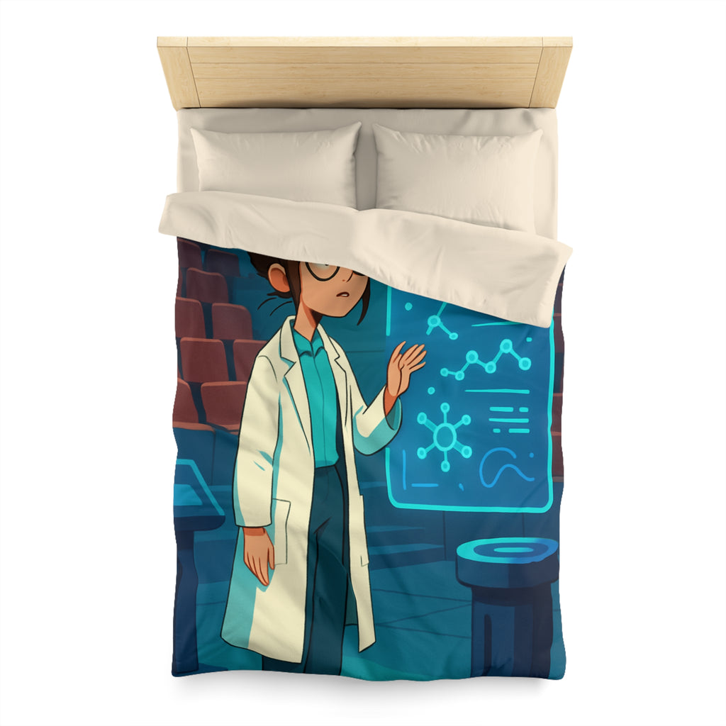 Housse de Couette Moderne avec Motif Futuriste et Design Scientifique Innovant