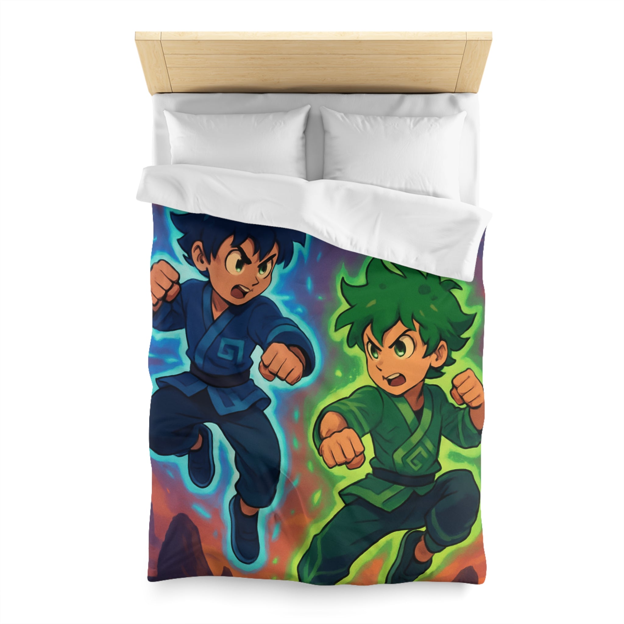 Housse de Couette Microfibre Illustration Unique Design Moderne Décoration Intérieure Raffinée