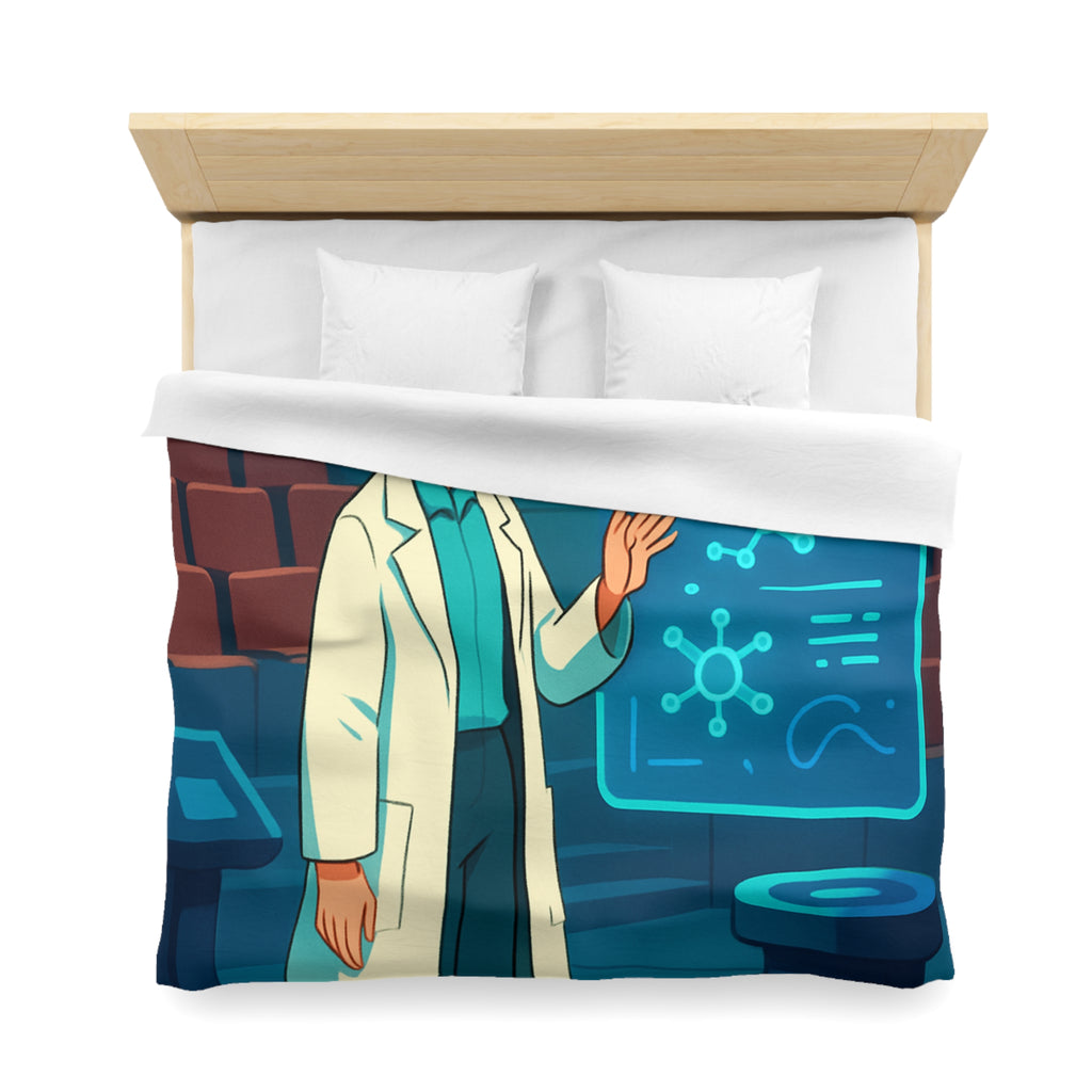 Housse de Couette Moderne avec Motif Futuriste et Design Scientifique Innovant