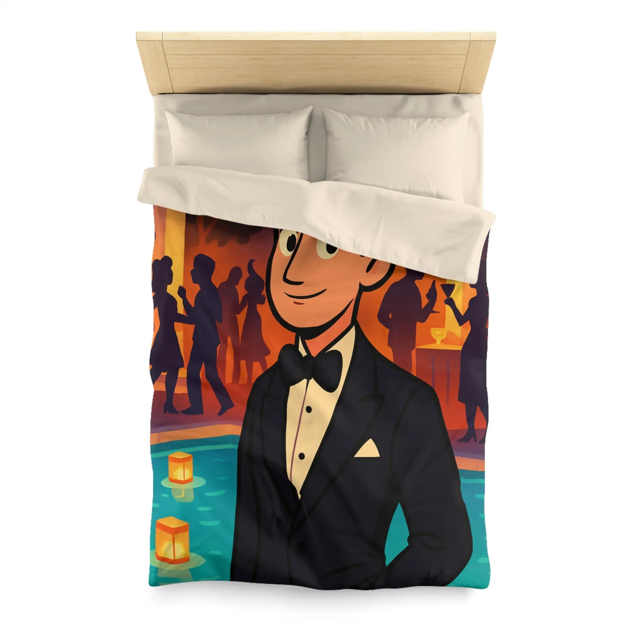 Élégance Nocturne : Motifs Inspirés de Soirées Glamour Art Déco Pour Chambre Distinguée