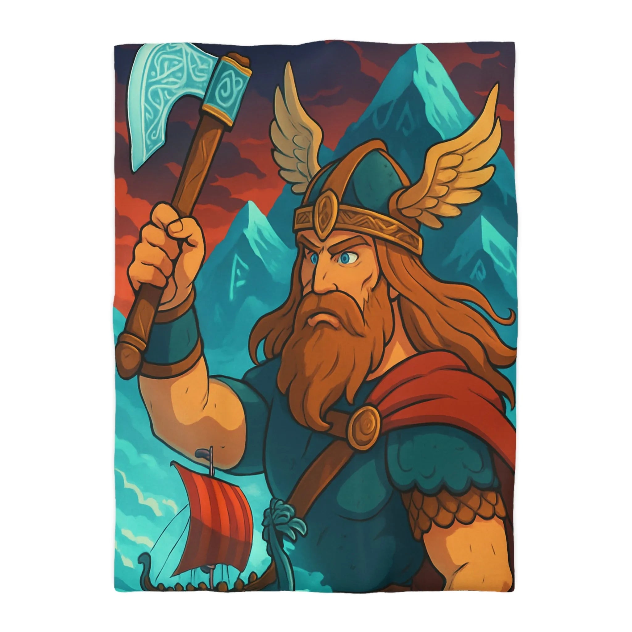 Housse de Couette Microfibre Art Graphique Contemporain Style Décoratif Chambre Tendance